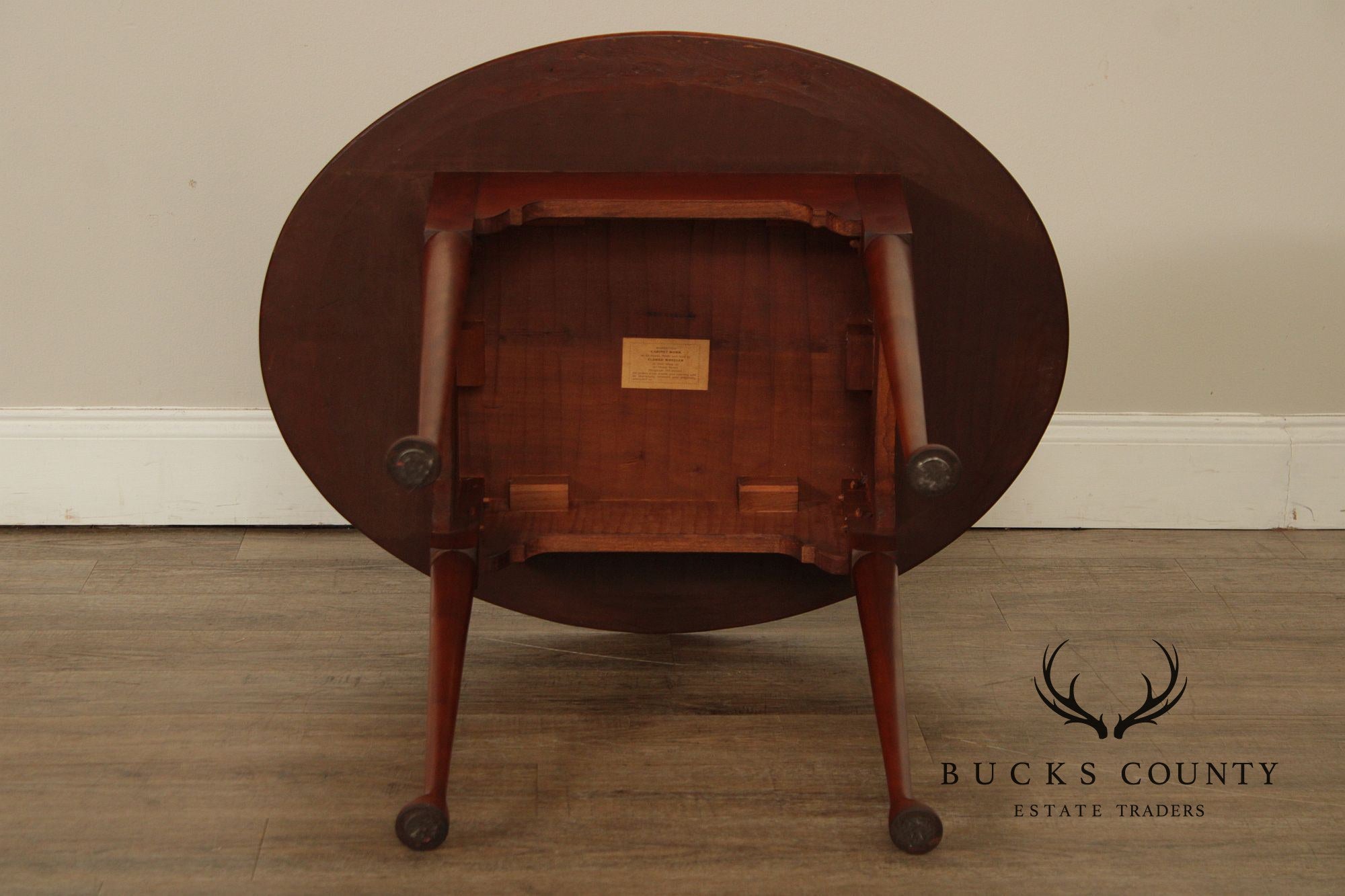 Eldred Wheeler Queen Anne Style Oval Cherry Side Table