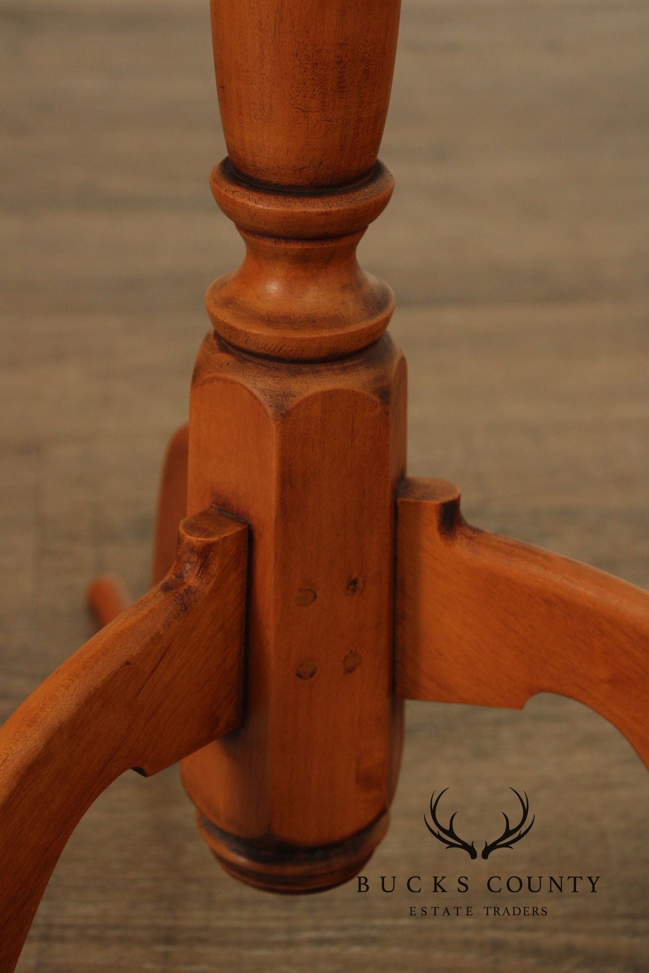 Eldred Wheeler Queen Anne Style Maple Pedestal Candle Stand