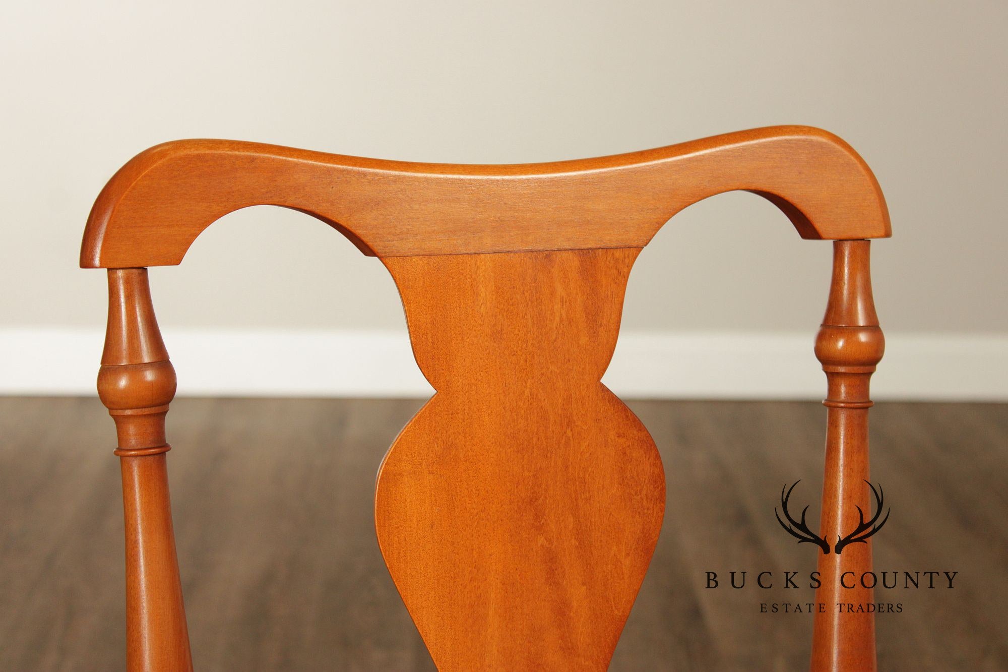 Simms & Thayer Country Maple Rush Seat Dining Chairs Set Of Four