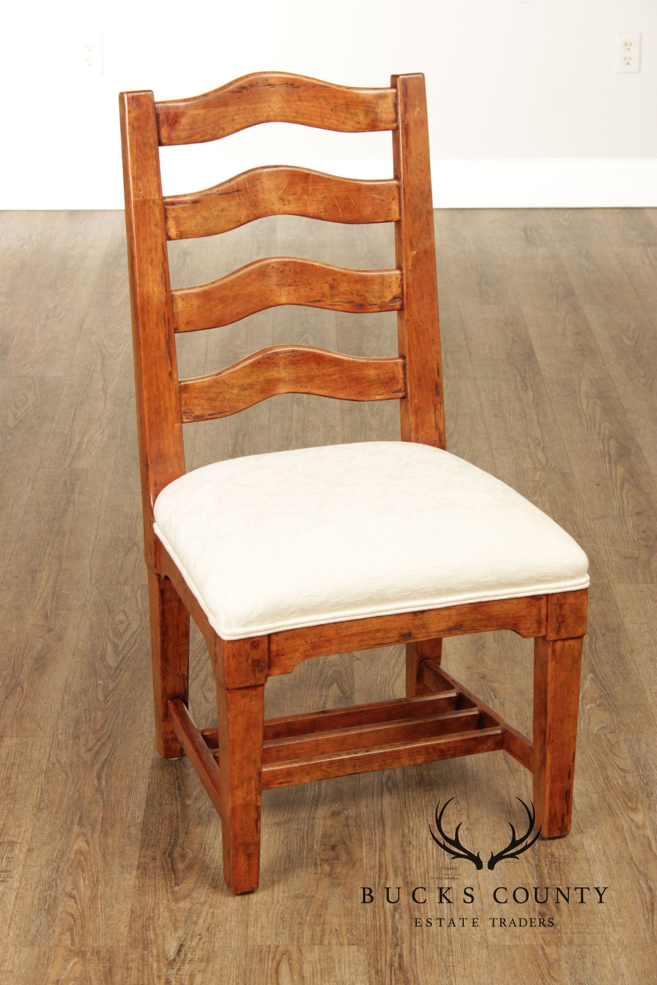 Bausman Set Of Six French Country Provincial Ladder Back Dining Chairs