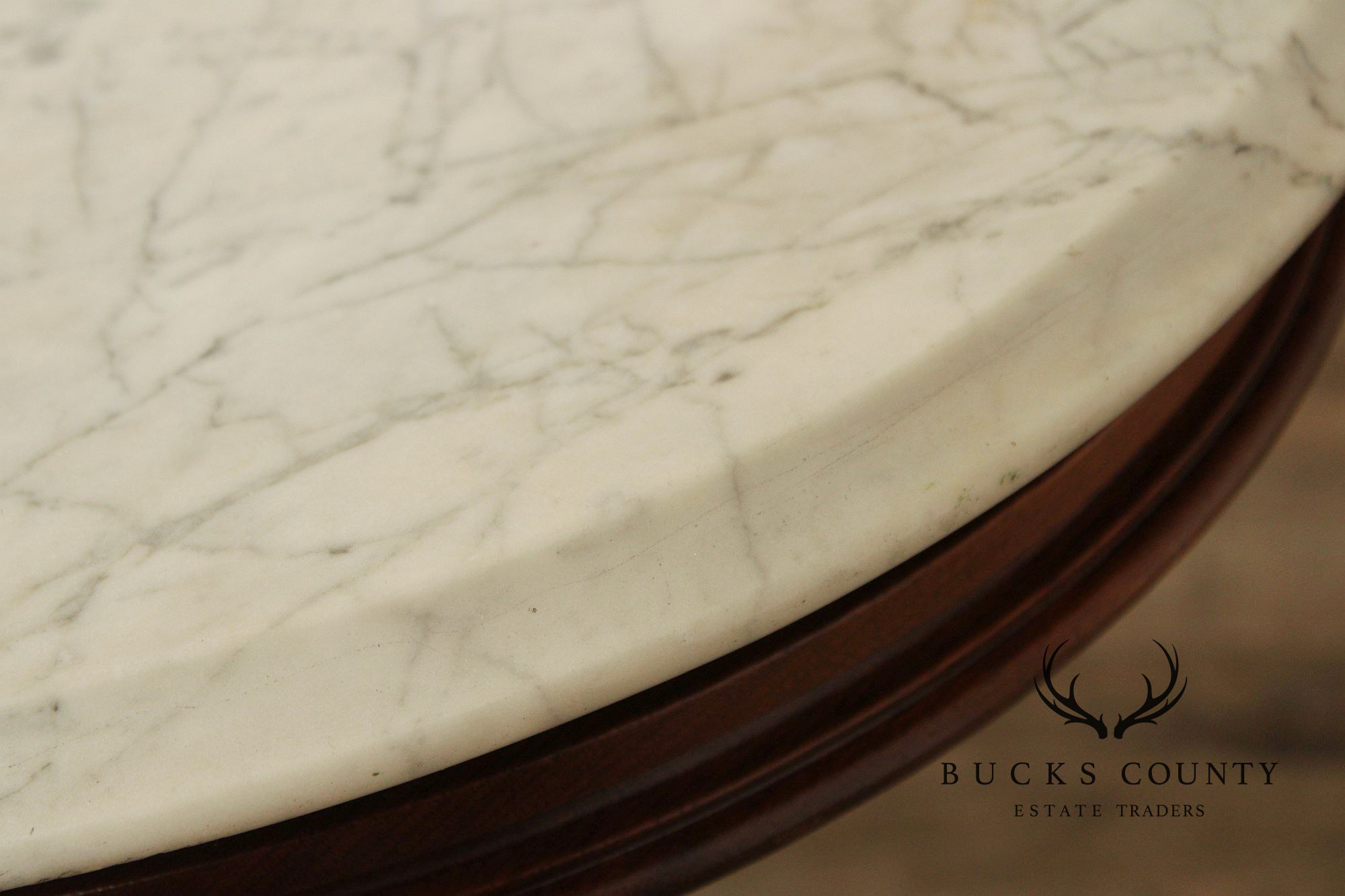 Antique Victorian Eastlake Marble Top Walnut Parlor Table