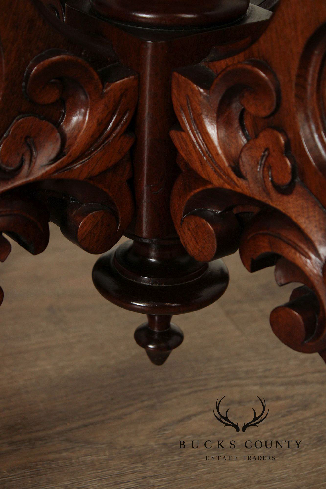 Antique Victorian Eastlake Marble Top Walnut Parlor Table