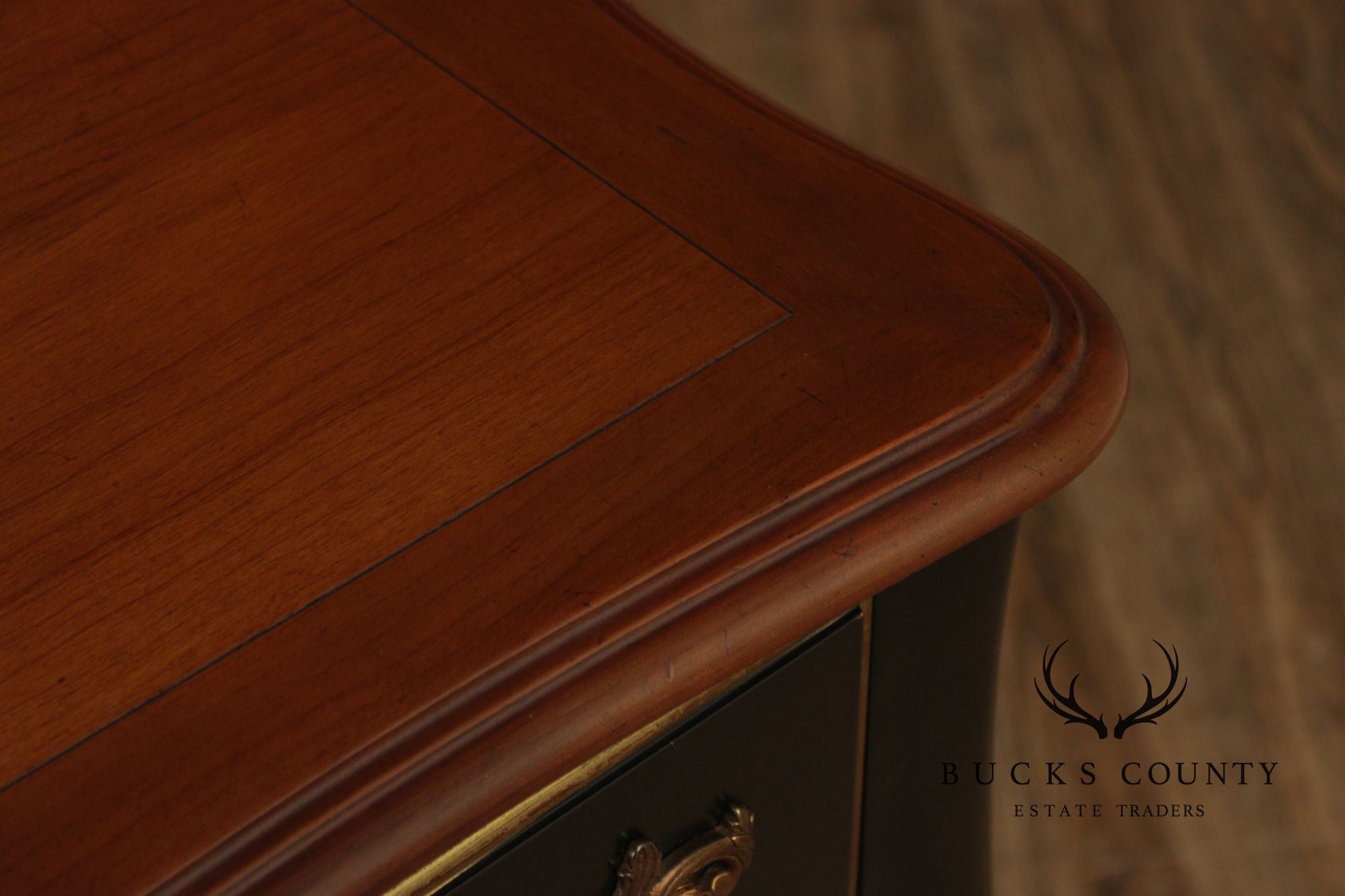 Kindel French Louis XV Style Ebonized Writing Desk