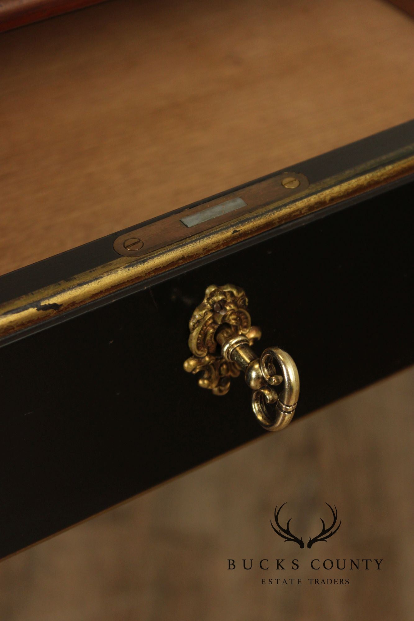 Kindel French Louis XV Style Ebonized Writing Desk