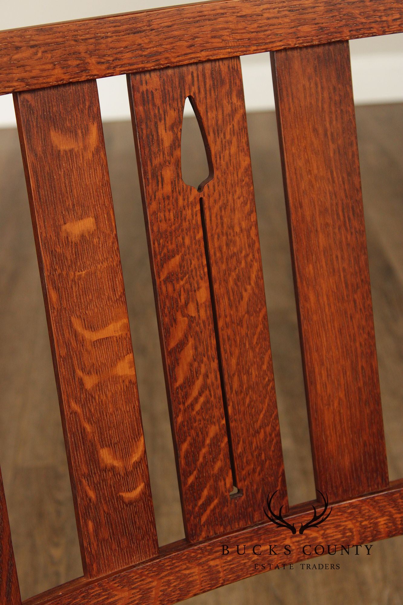 Warren Hile Studio Set of 8 Mission Style Oak Dining Chairs