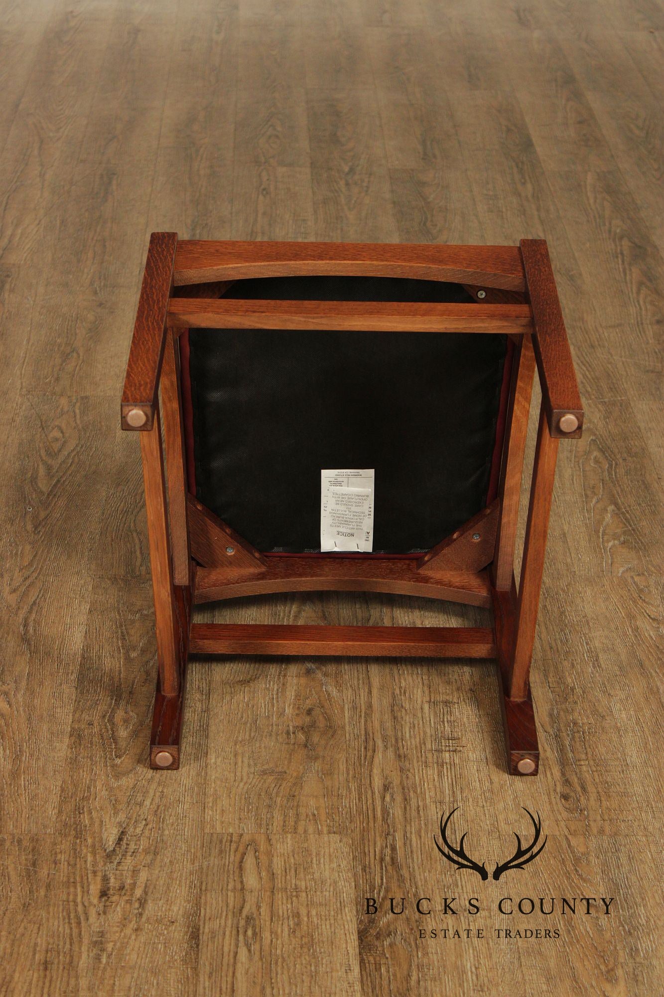 Warren Hile Studio Set of 8 Mission Style Oak Dining Chairs