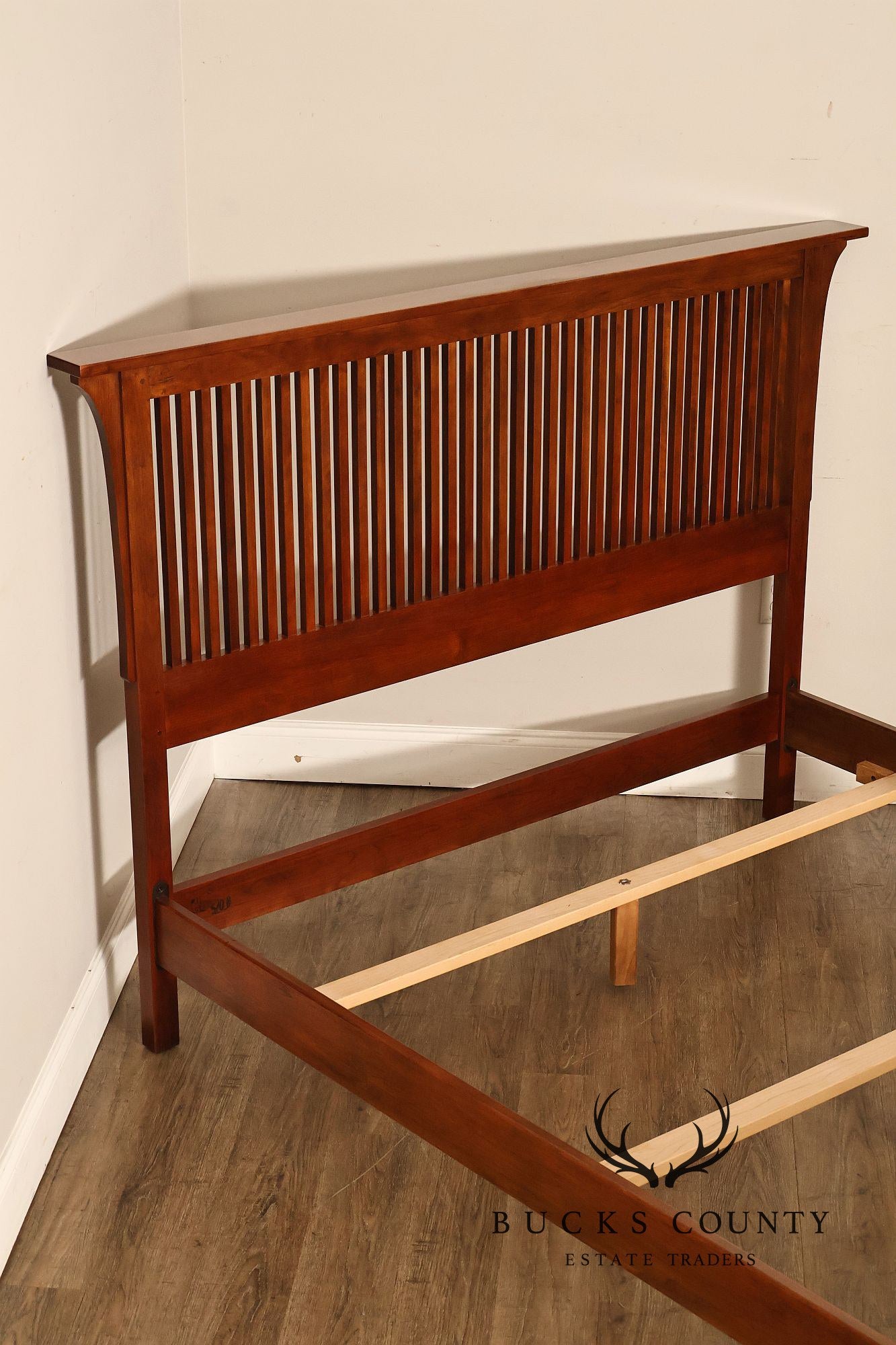 Stickley Mission Collection Queen Size Cherry Spindle Bed