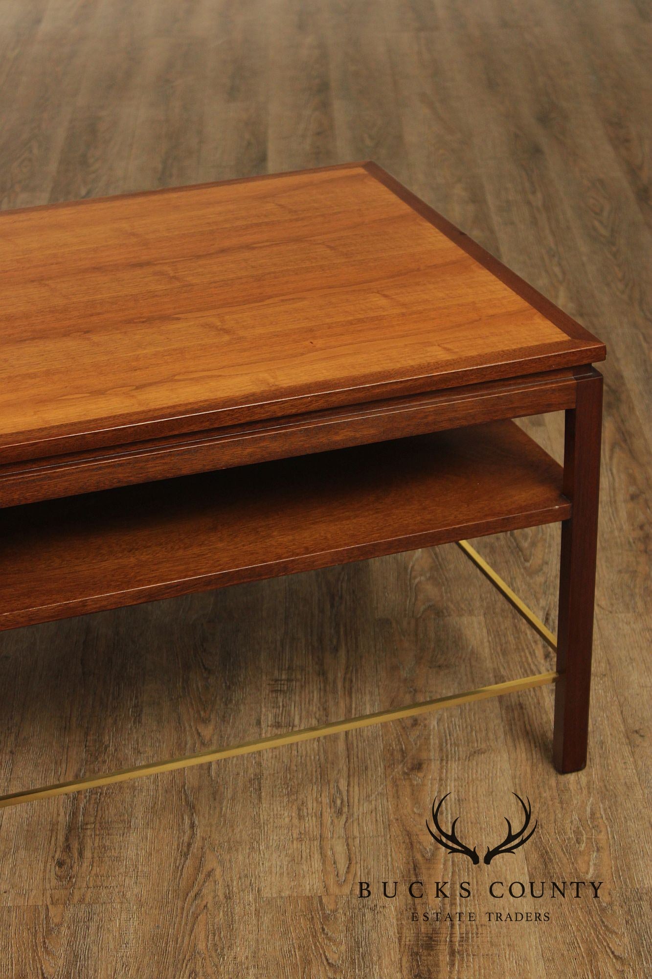 Edward Wormley for Dunbar Walnut And Brass Coffee Table