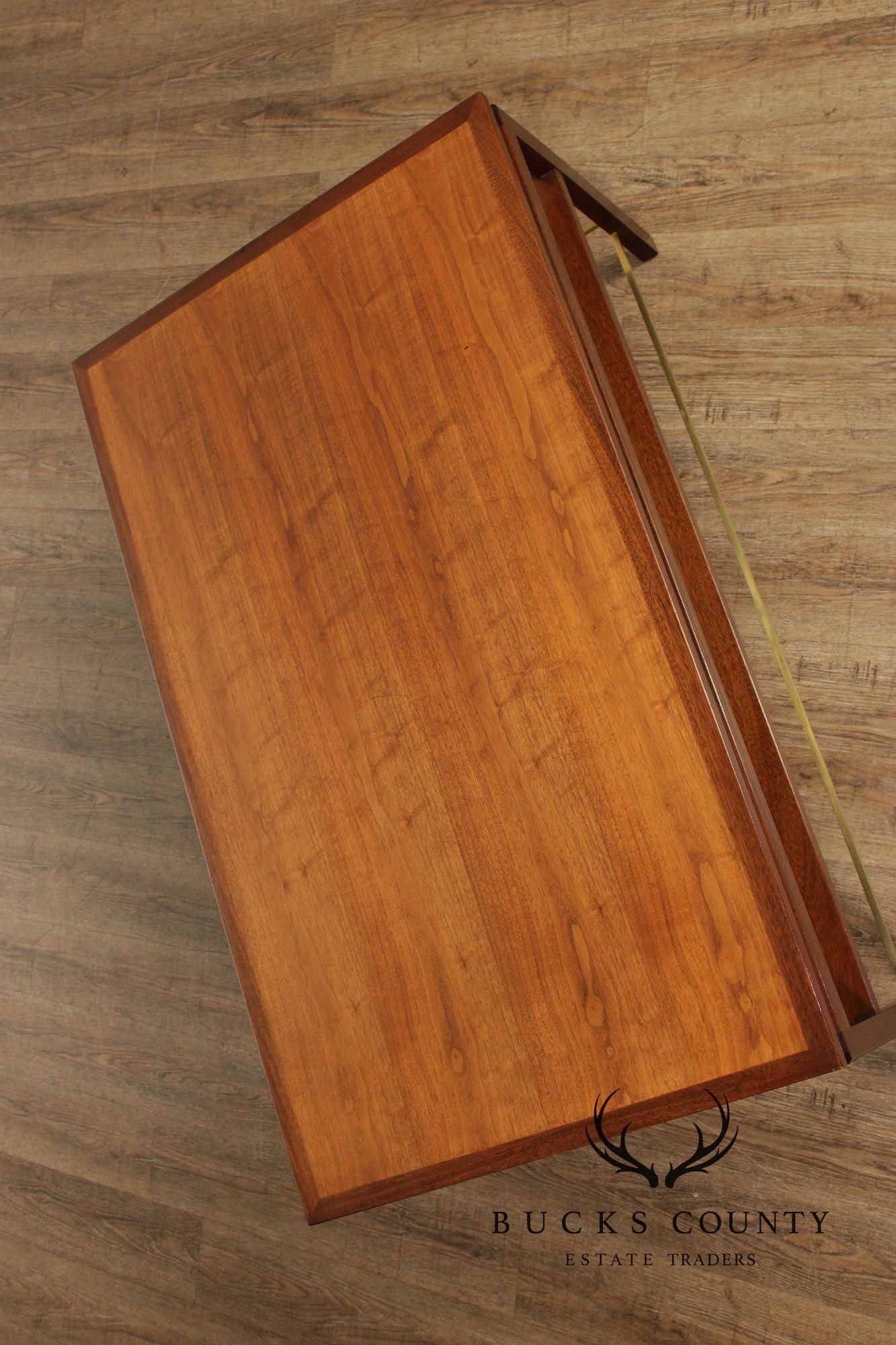 Edward Wormley for Dunbar Walnut And Brass Coffee Table