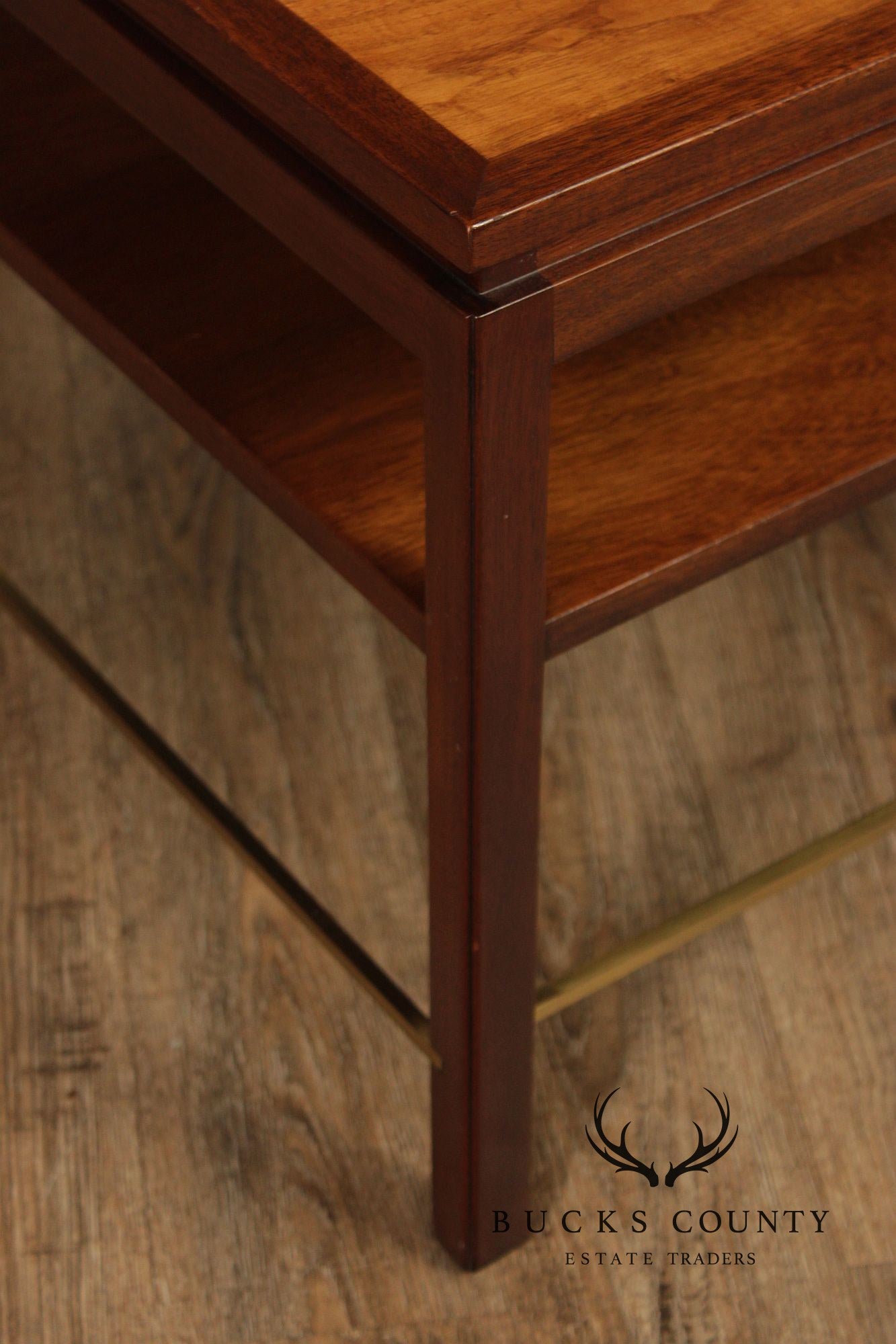 Edward Wormley for Dunbar Walnut And Brass Coffee Table