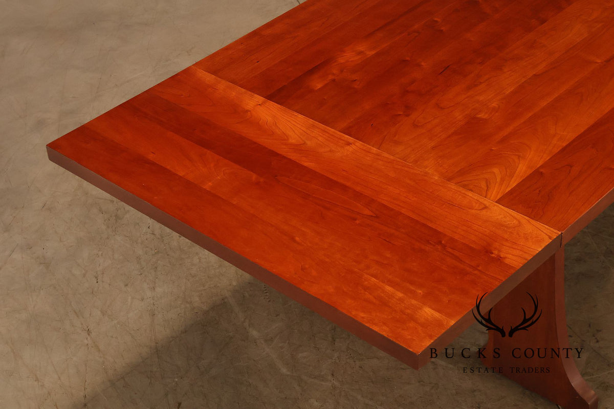 Stickley Mission Collection Cherry Trestle Extension Dining Table