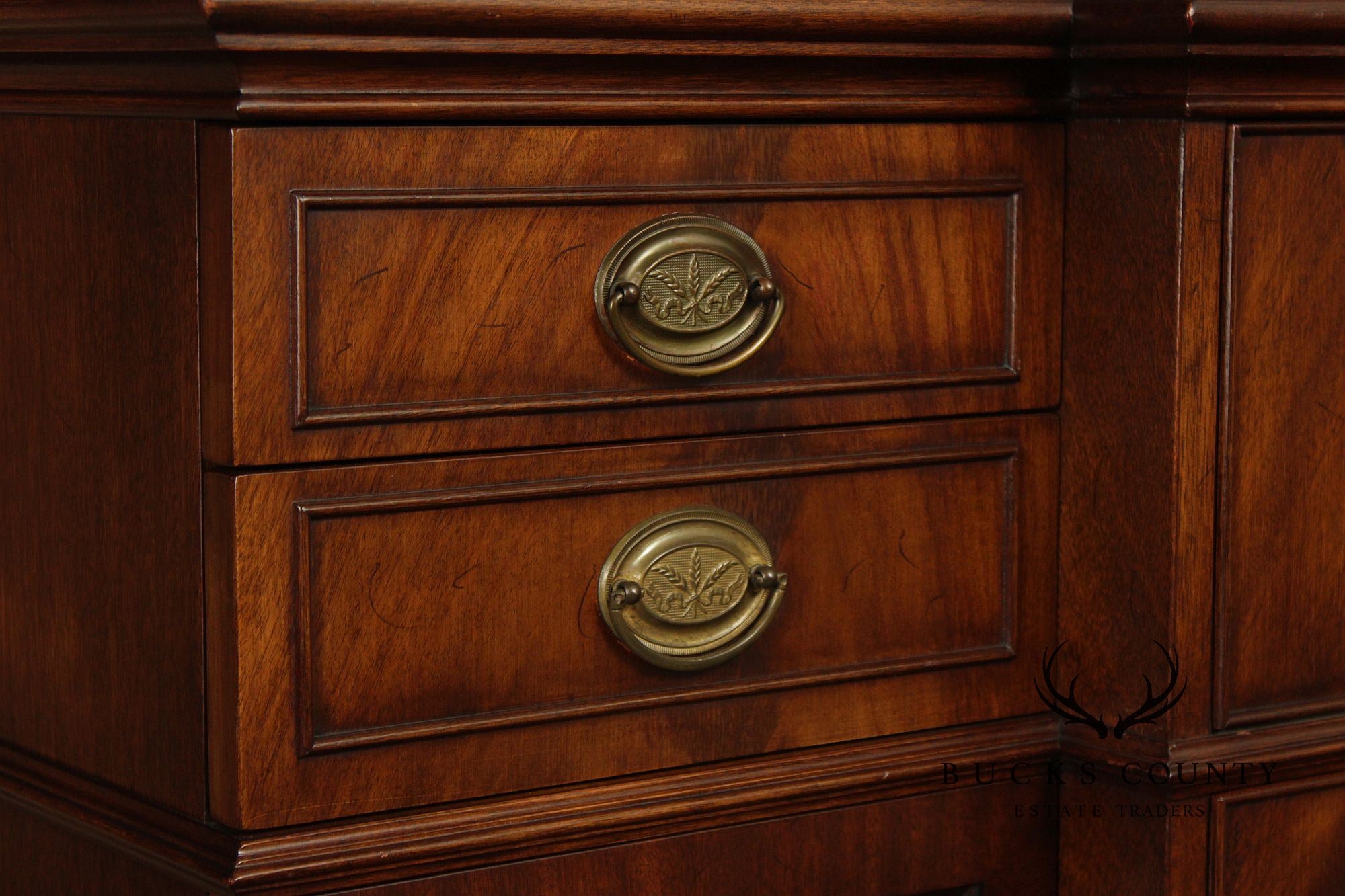 Colonial Treasure House Collection Georgian Style Mahogany Breakfront