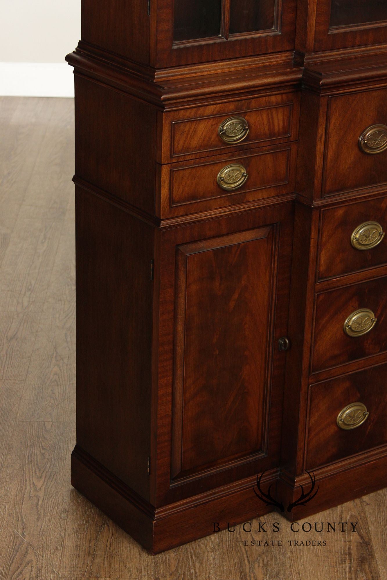 Colonial Treasure House Collection Georgian Style Mahogany Breakfront