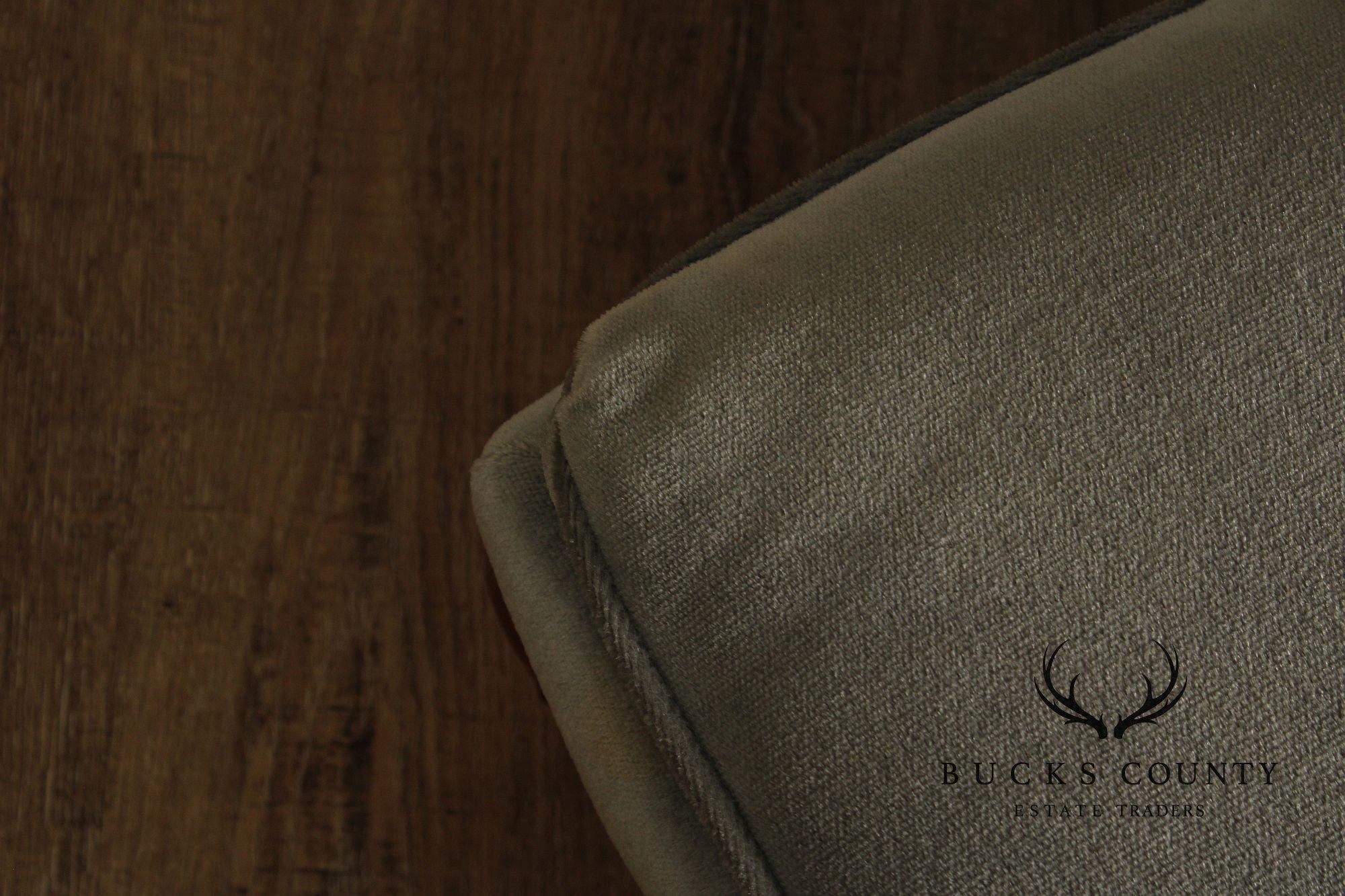 French Style Vintage Mahogany And Upholstered Ottoman