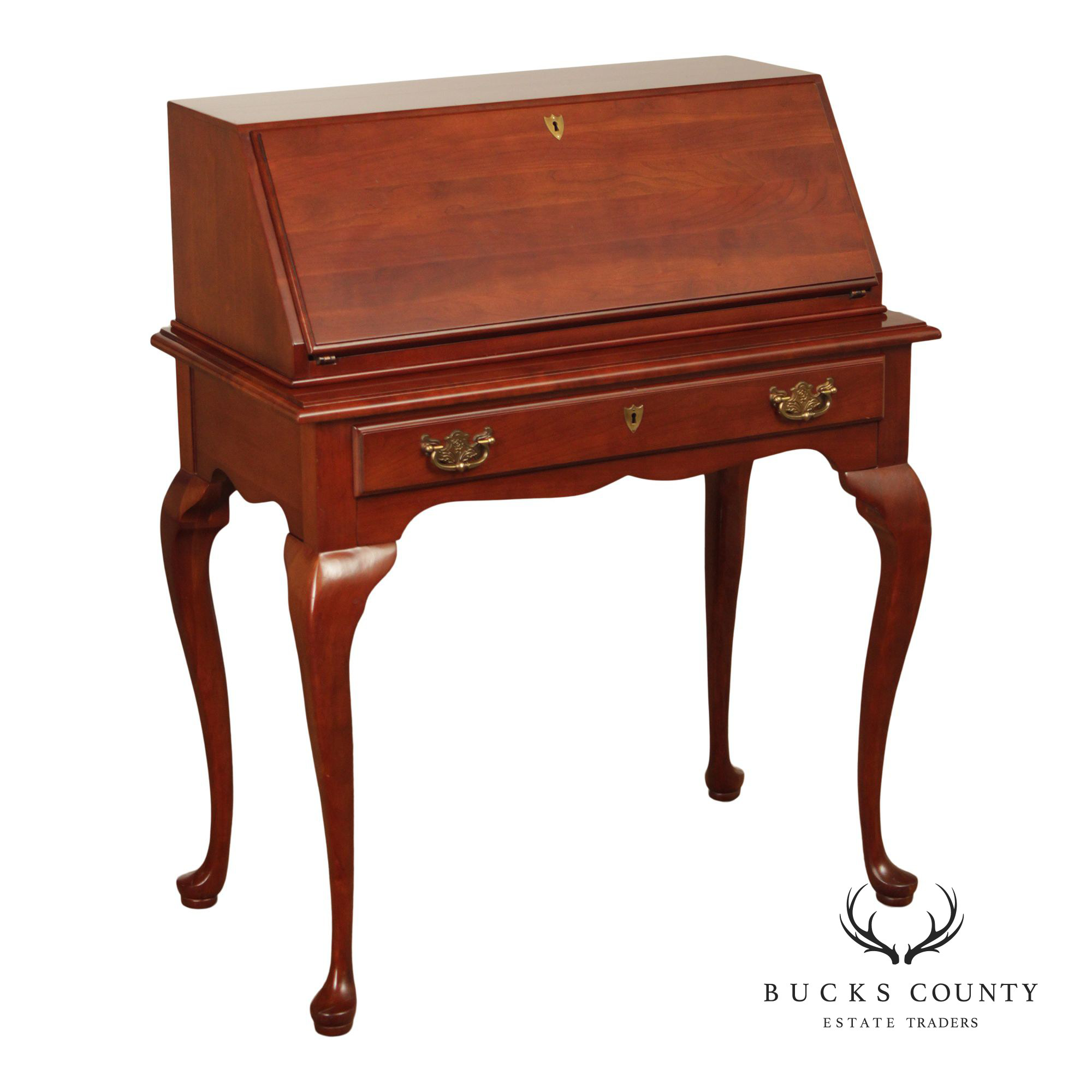 Monitor Furniture Queen Anne Style Cherry Slant-Front Writing Desk