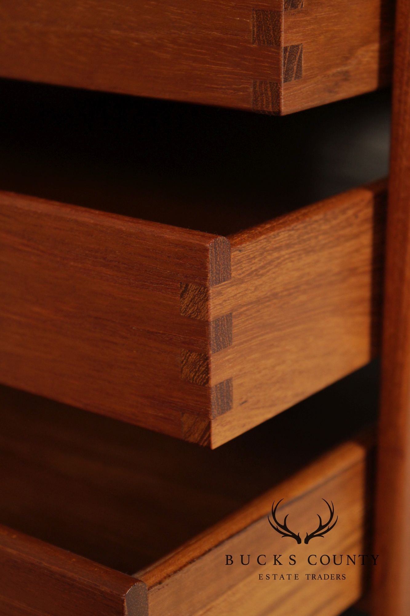 Mid-Century Danish Modern Teak 6-Drawer Desktop Organizer By N.A.E.