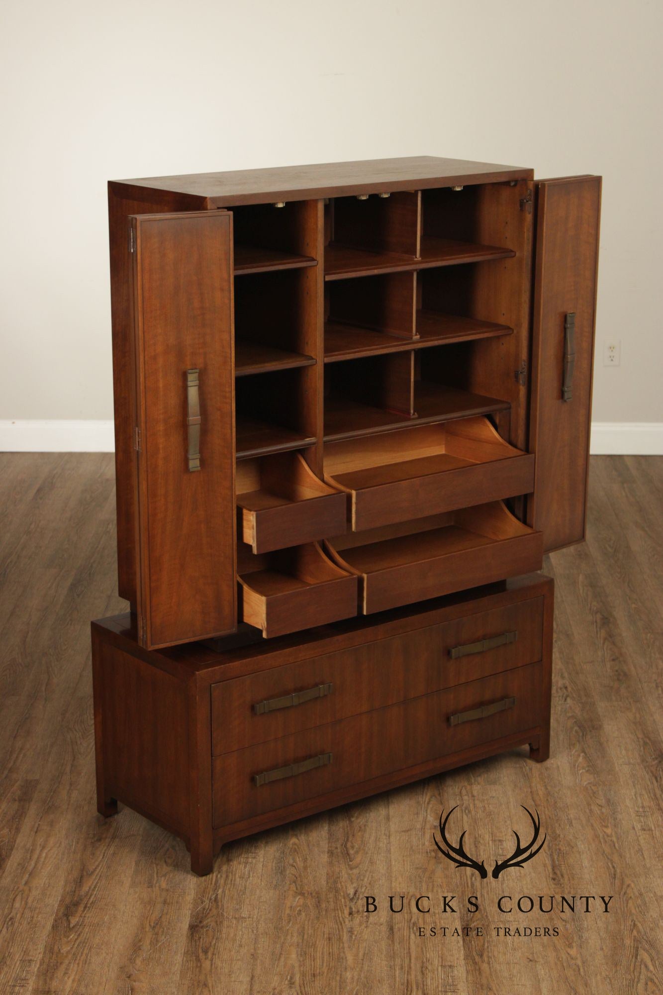 Heritage Mid-Century Modern Walnut Gentleman's Chest