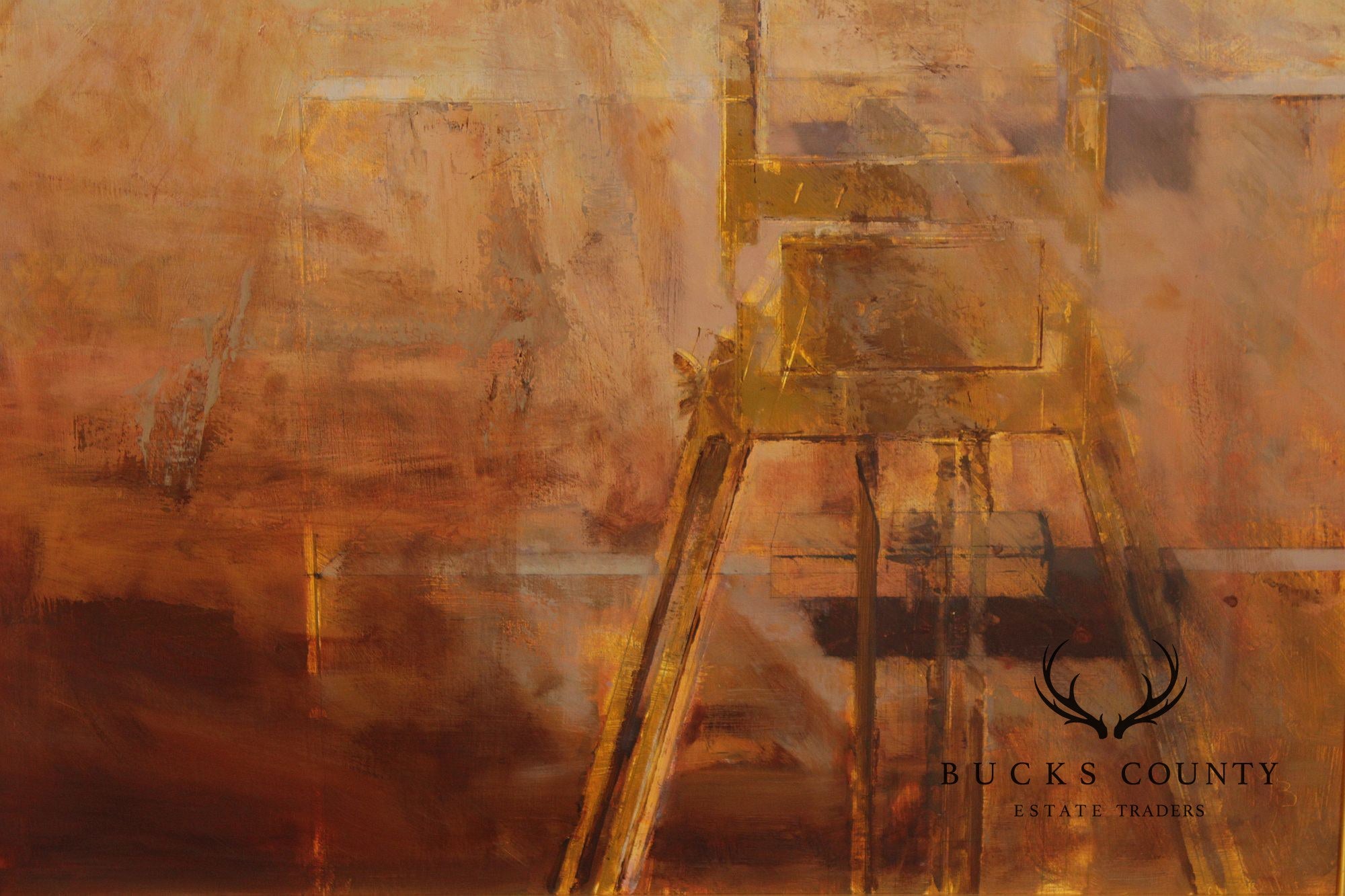 Michael Bartmann Oil Painting, Industrial Space II