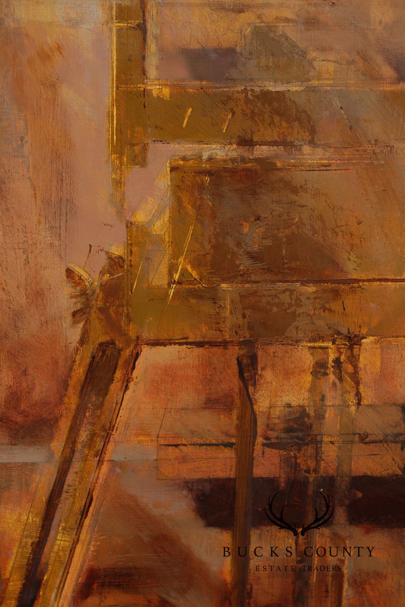 Michael Bartmann Oil Painting, Industrial Space II