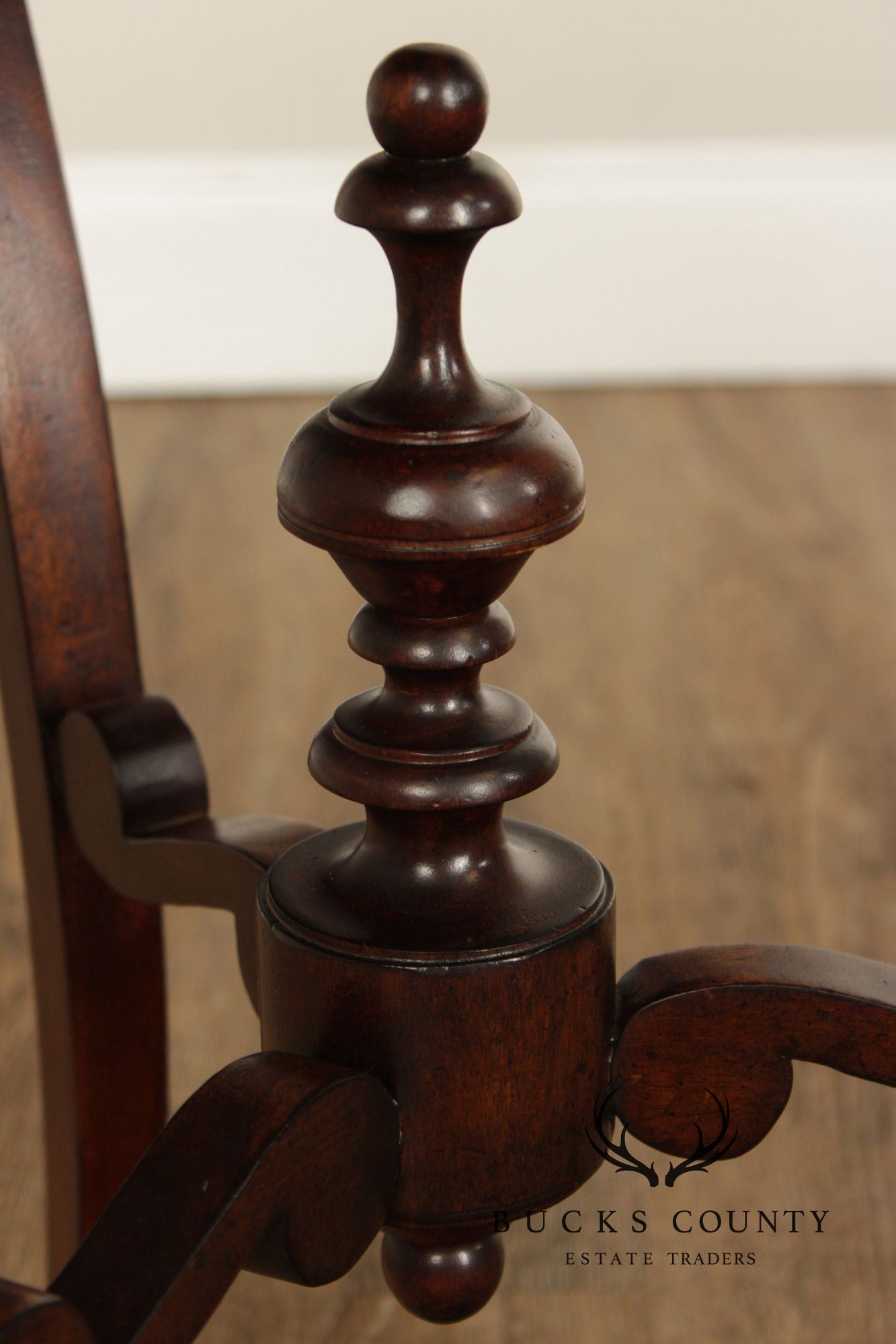John-Richard 'European Crossroads' Round Mahogany Lamp Table