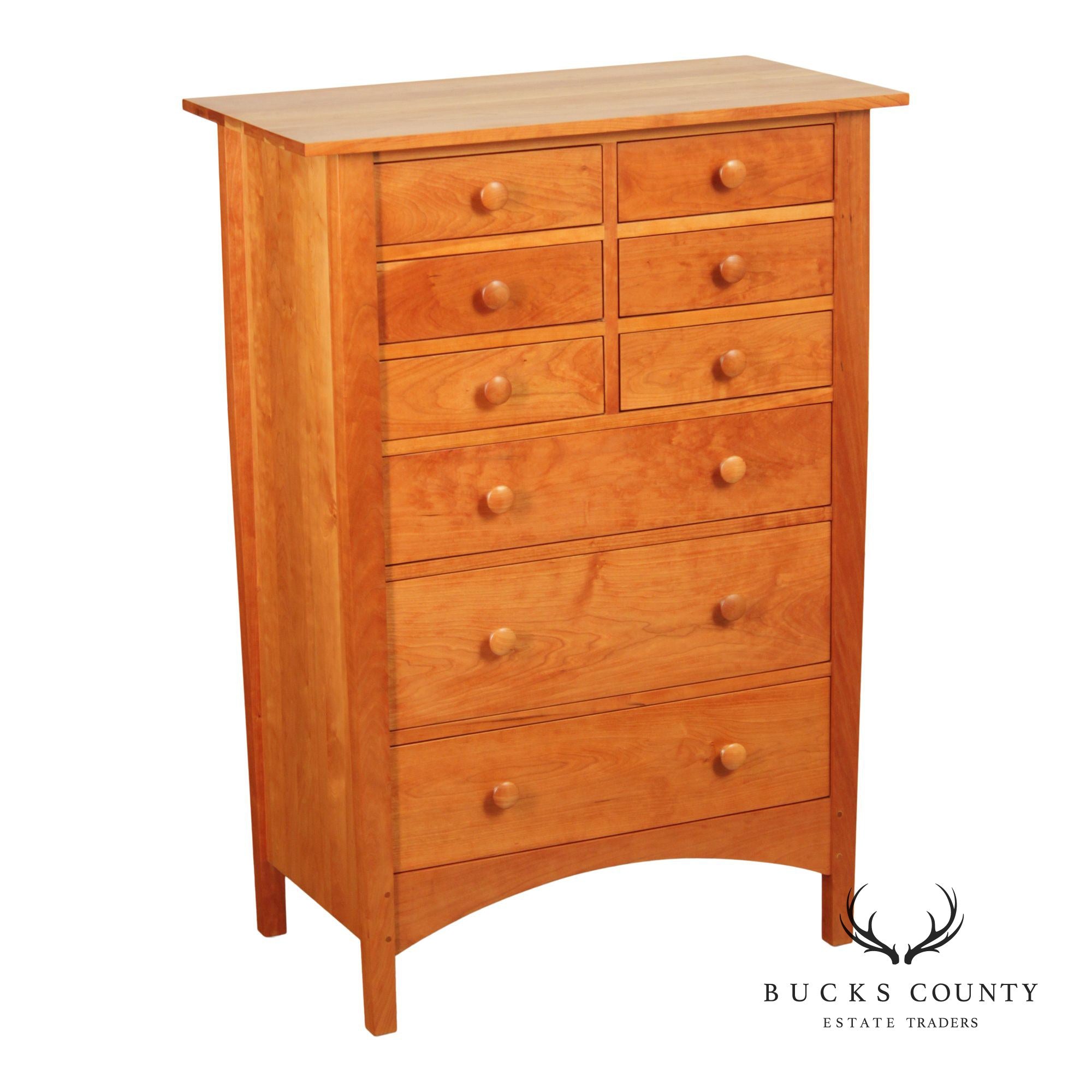 Stickley Mission Collection Harvey Ellis Nine-Drawer Cherry Tall Chest
