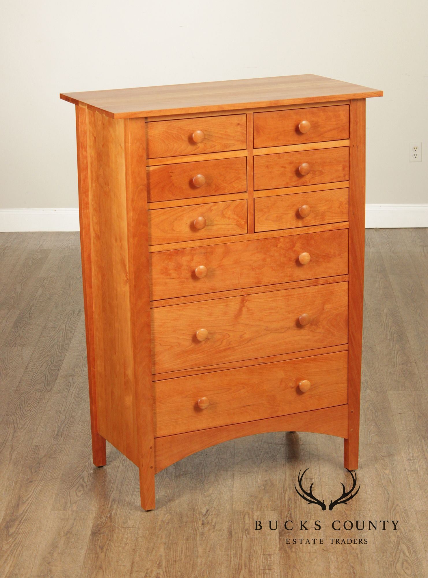 Stickley Mission Collection Harvey Ellis Nine-Drawer Cherry Tall Chest