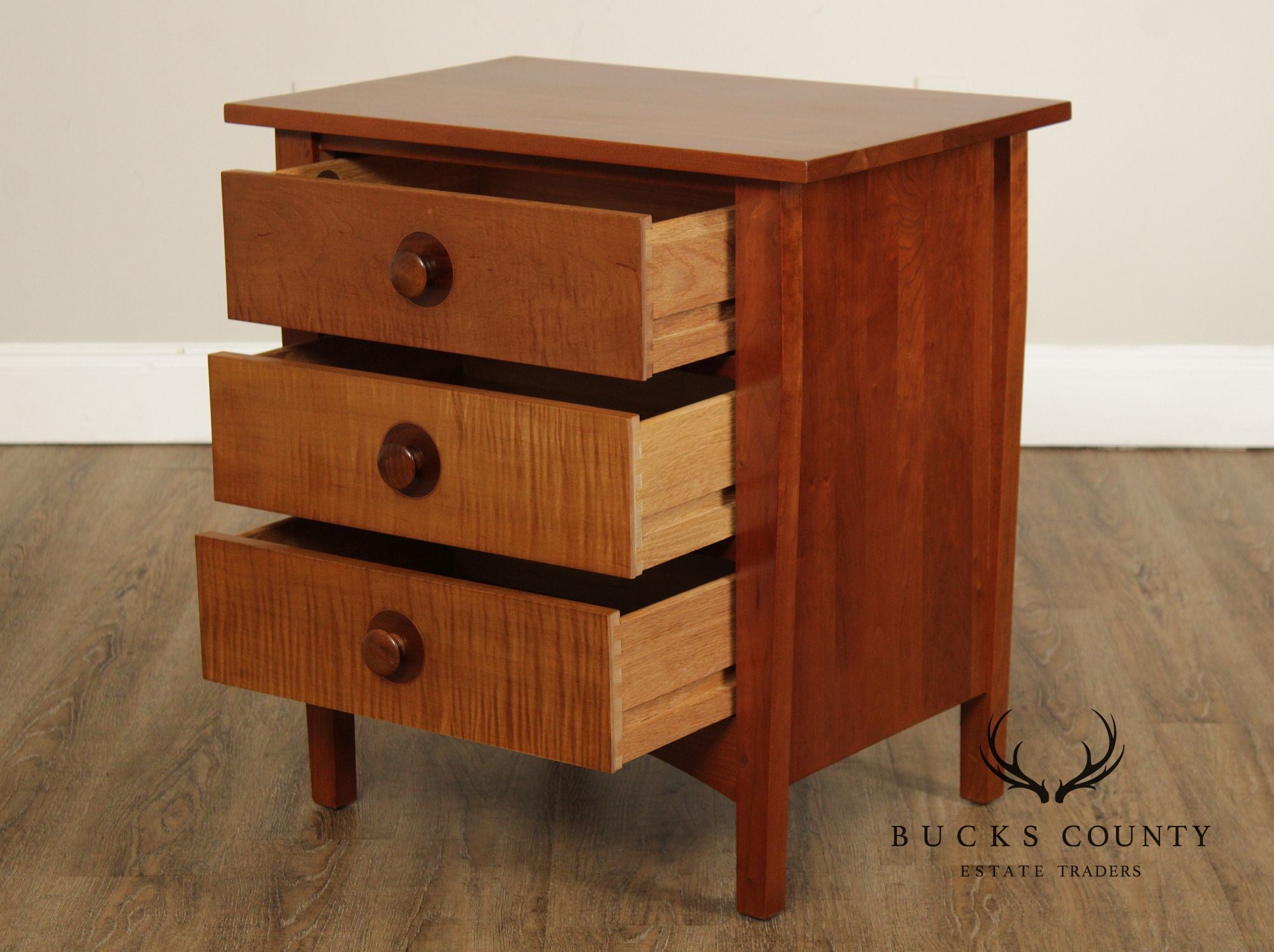 Stickley Mission Collection Cherry Harvey Ellis Three Drawer Nightstand