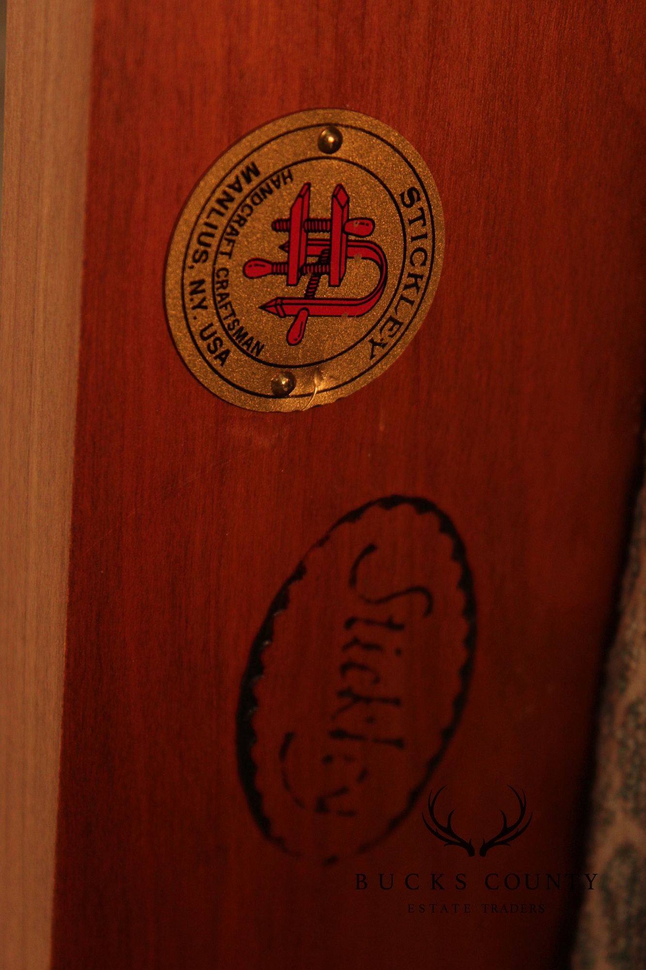 Stickley Pair Mission Style Cherry Spindle Lounge Chairs