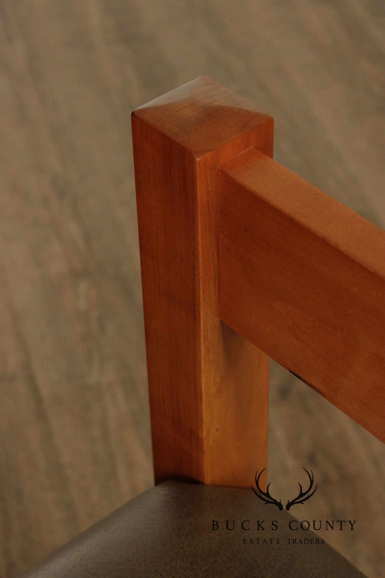 Stickley Mission Collection Cherry and Leather Bench
