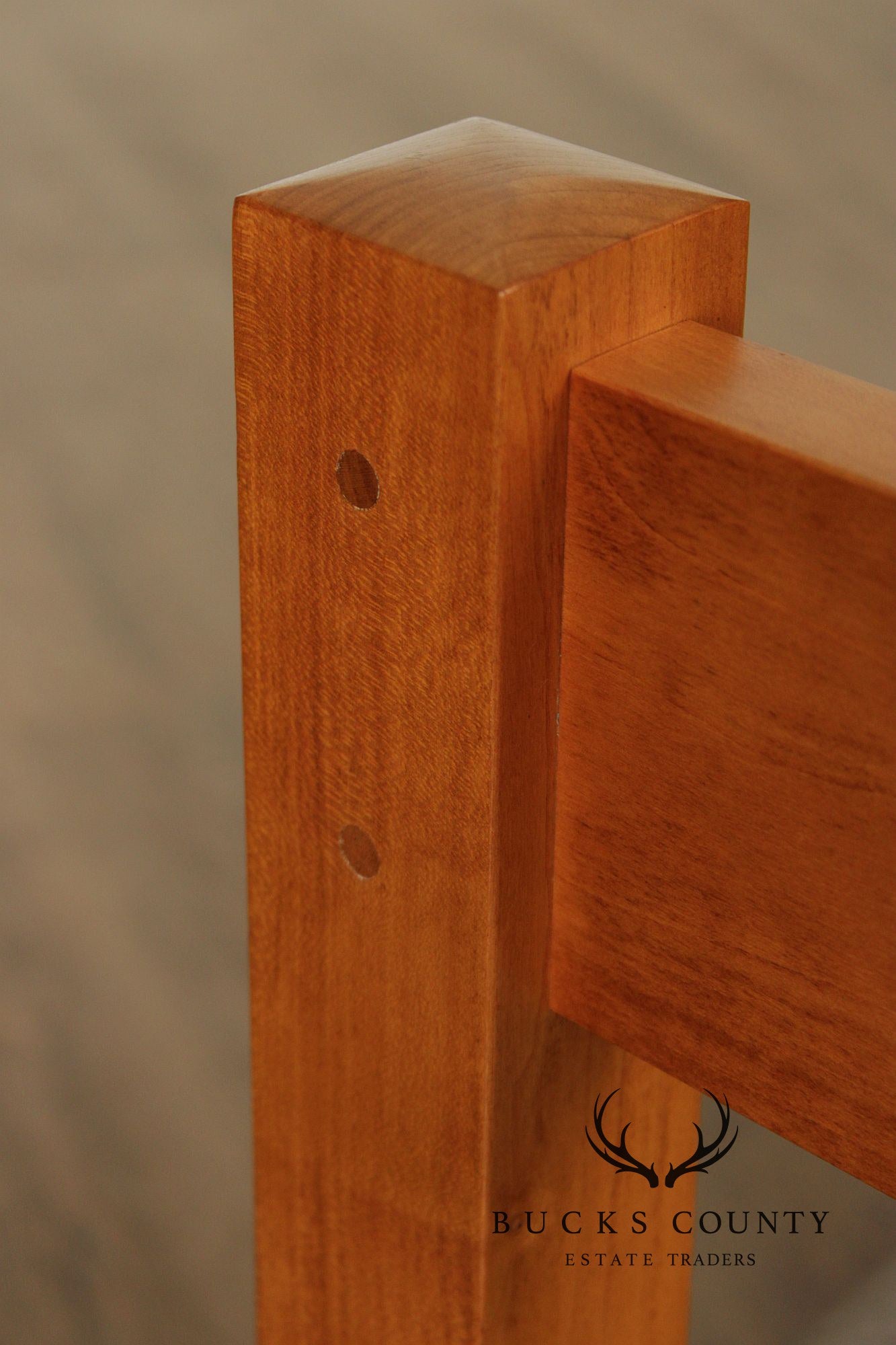 Stickley Mission Collection Cherry and Leather Bench