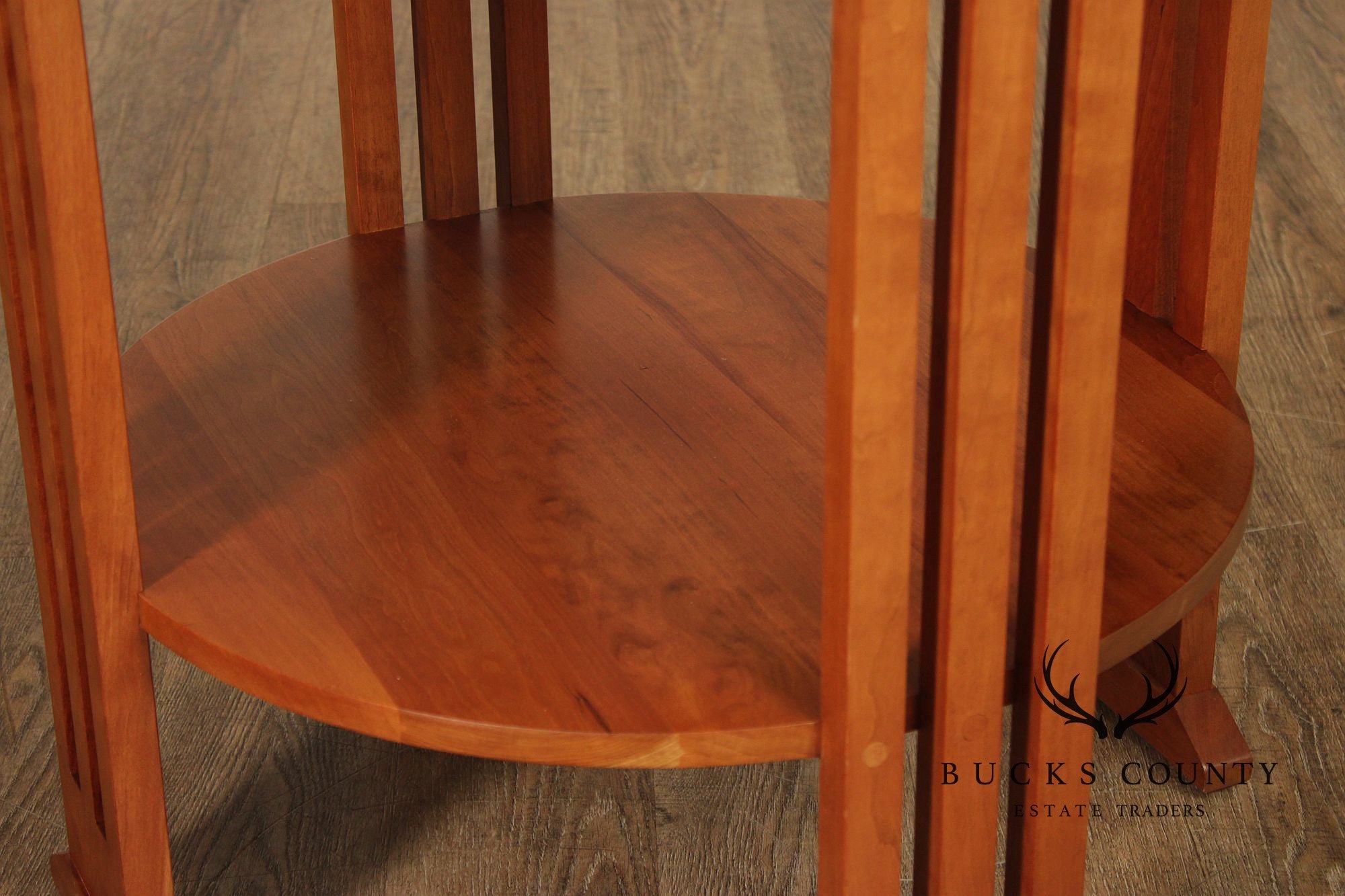 Stickley Mission Collection Cherry Round Lamp Table