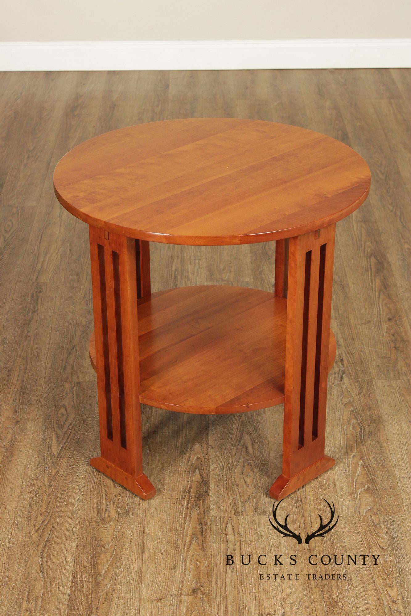 Stickley Mission Collection Cherry Round Lamp Table