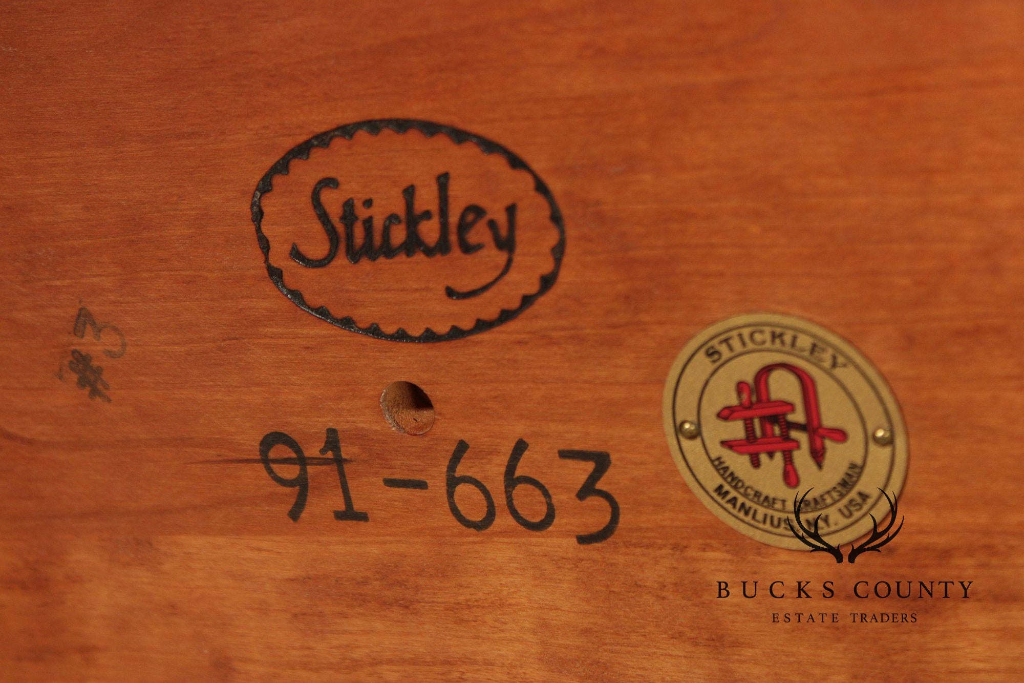 Stickley Mission Collection Cherry Round Lamp Table