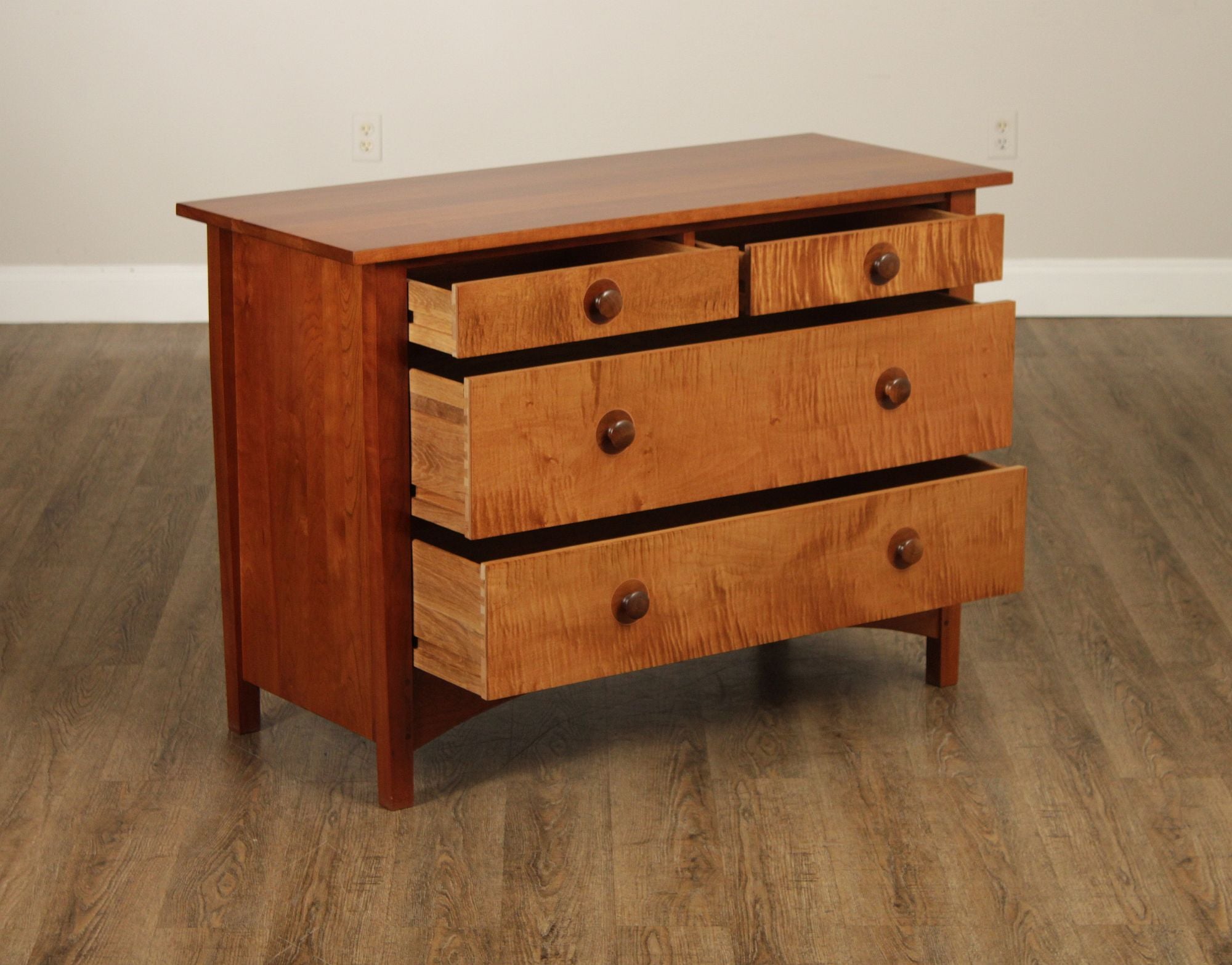 Stickley Mission Collection Harvey Ellis Cherry and Maple Single Dresser
