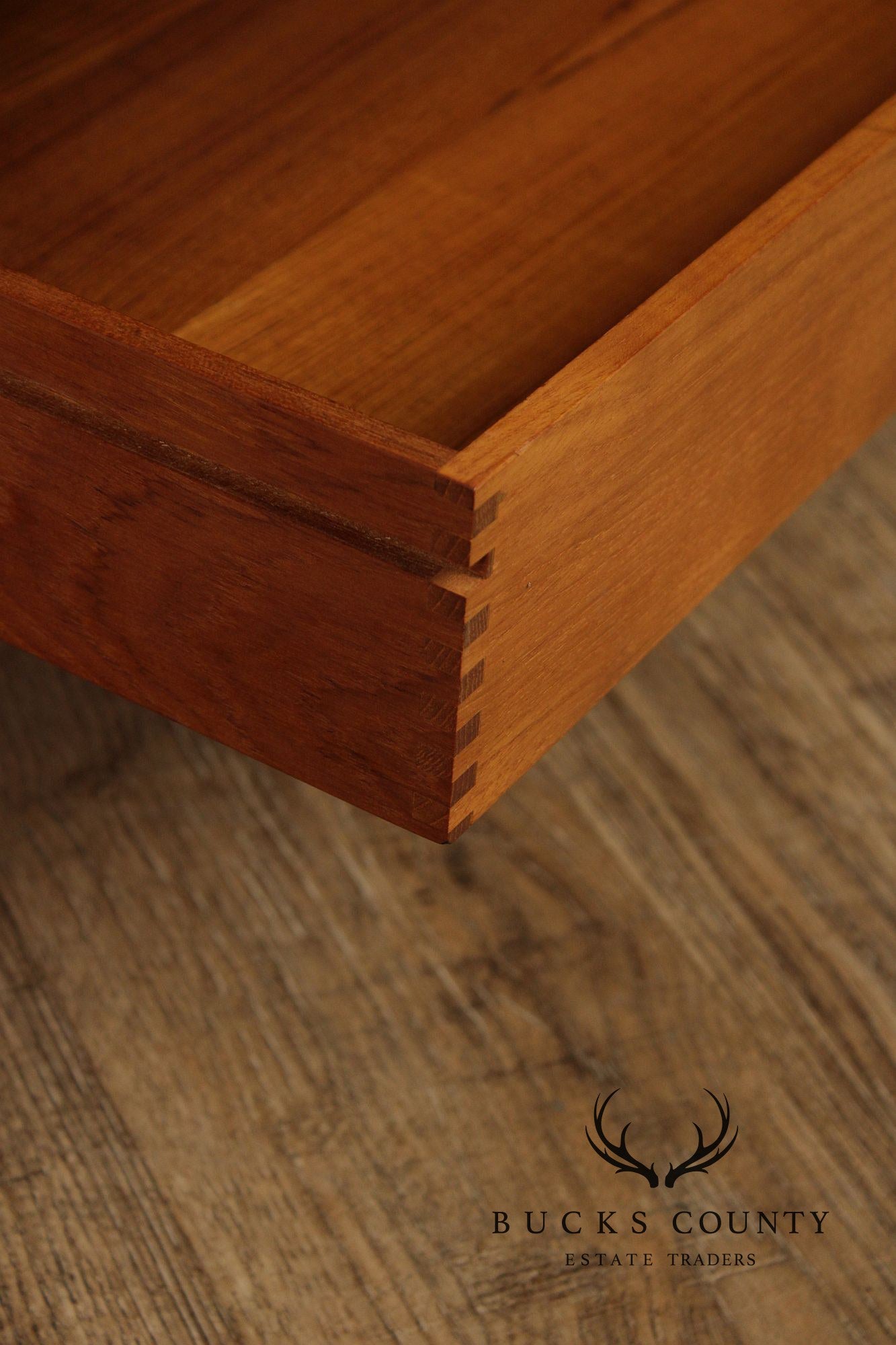 Mid-Century Danish Modern Teak Credenza With Hutch