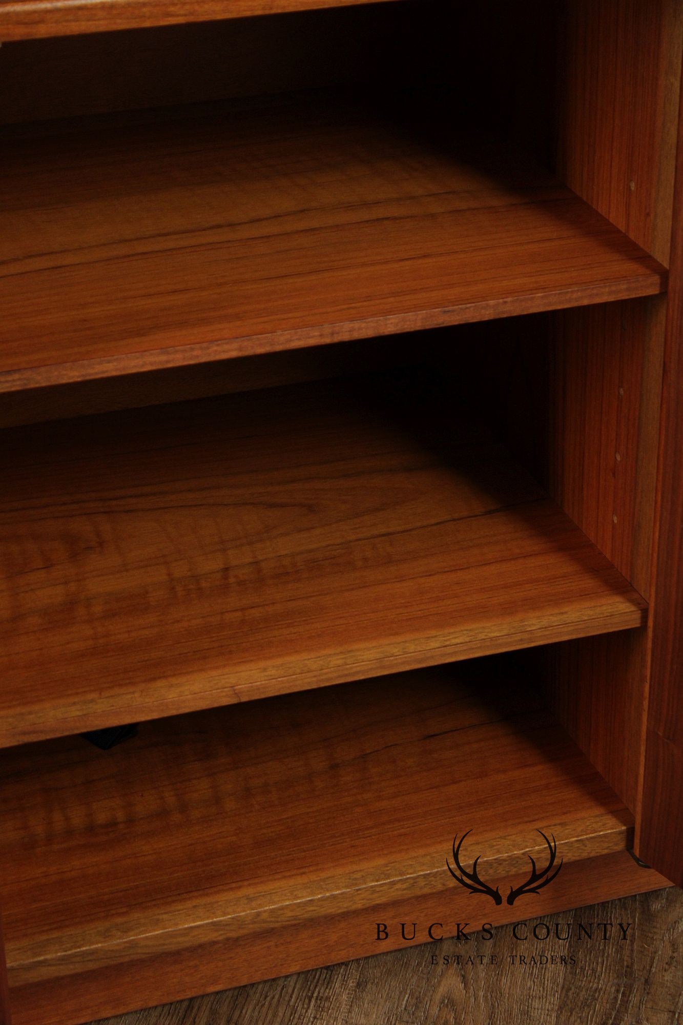 Mid-Century Danish Modern Teak Credenza With Hutch