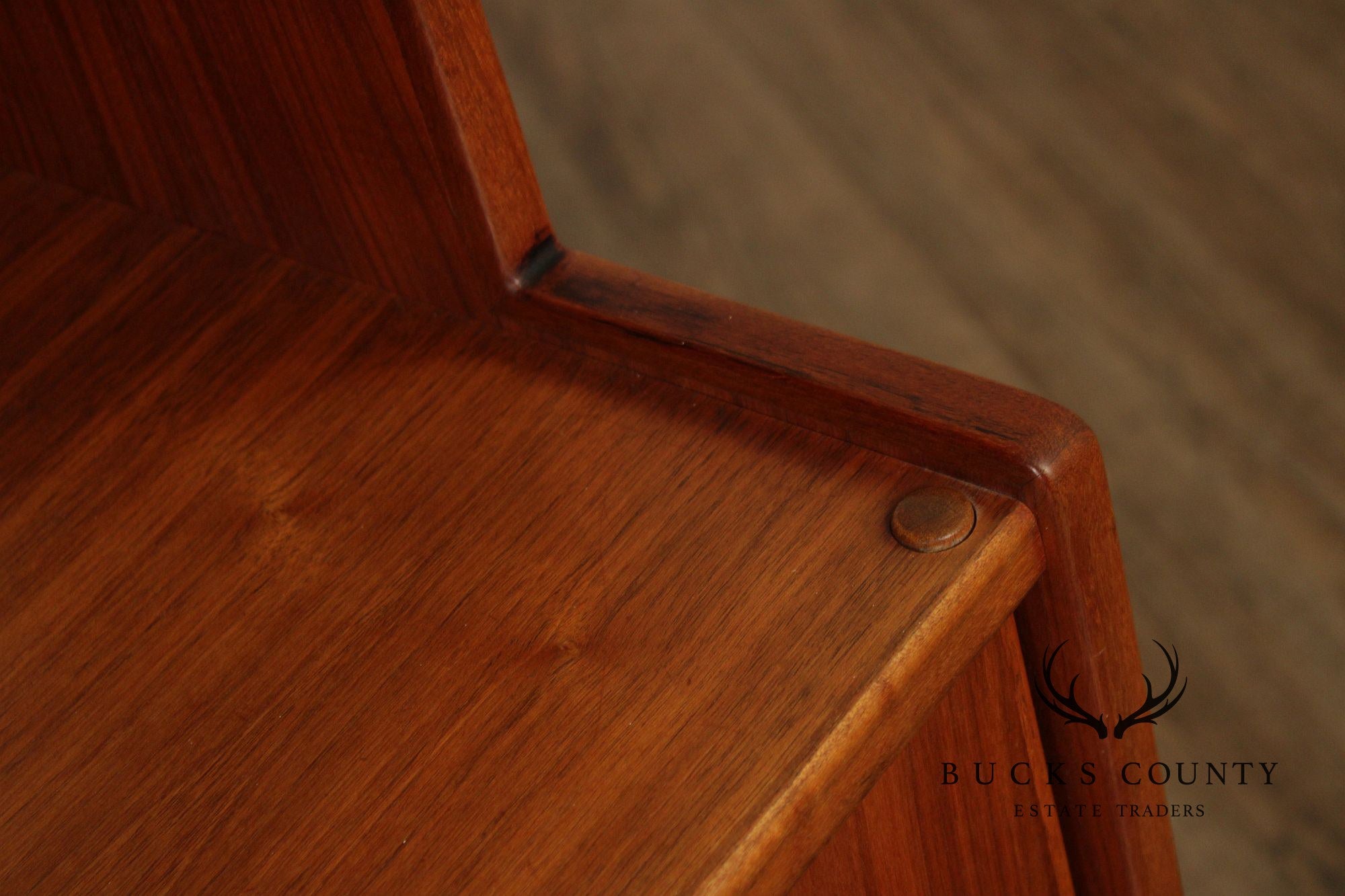 Mid-Century Danish Modern Teak Credenza With Hutch