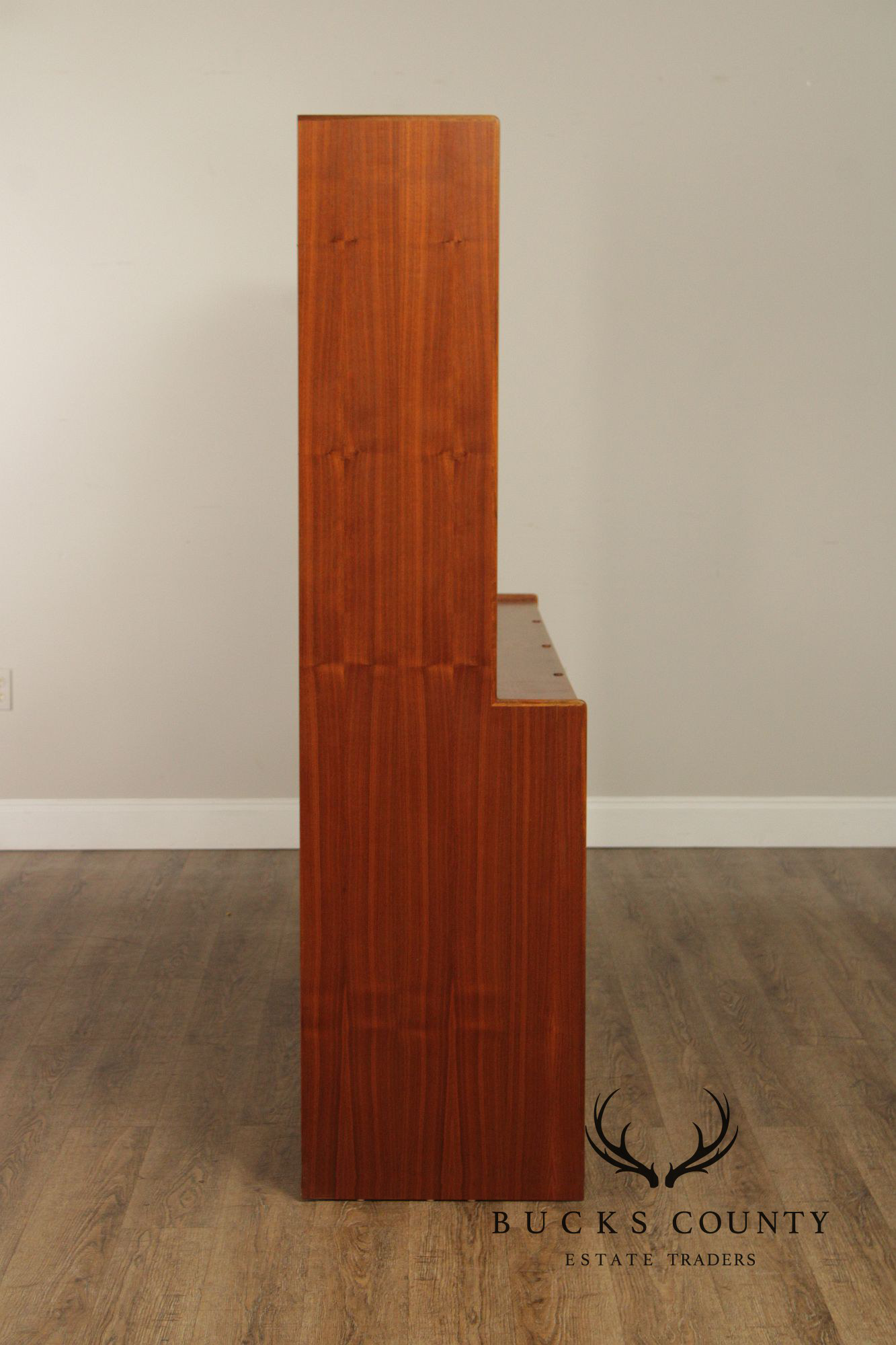 Mid-Century Danish Modern Teak Credenza With Hutch