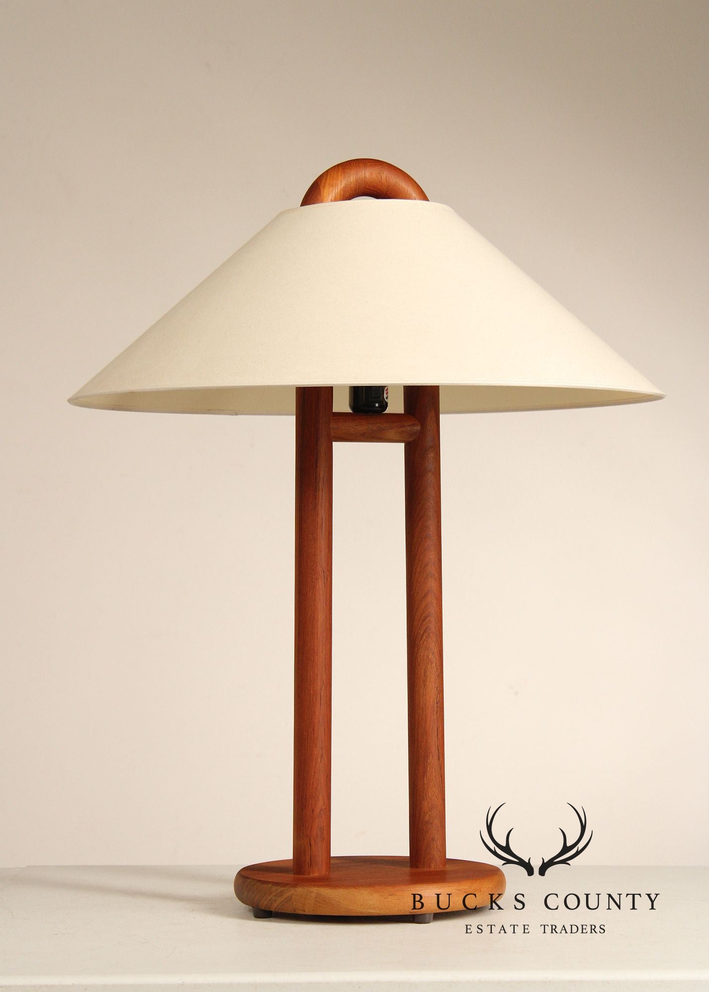 LYS Danish Modern Pair of Teak Table Lamps