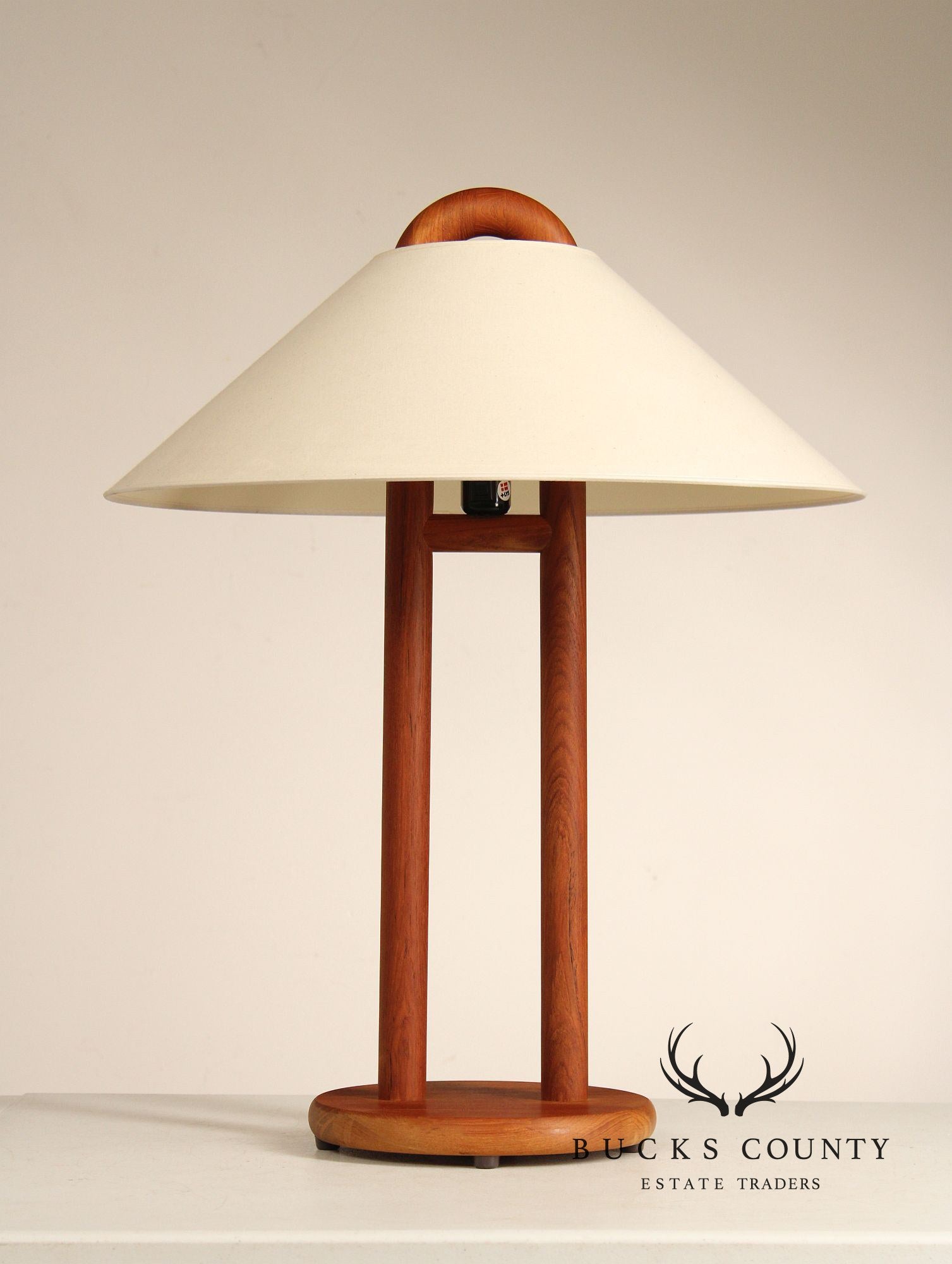 LYS Danish Modern Pair of Teak Table Lamps