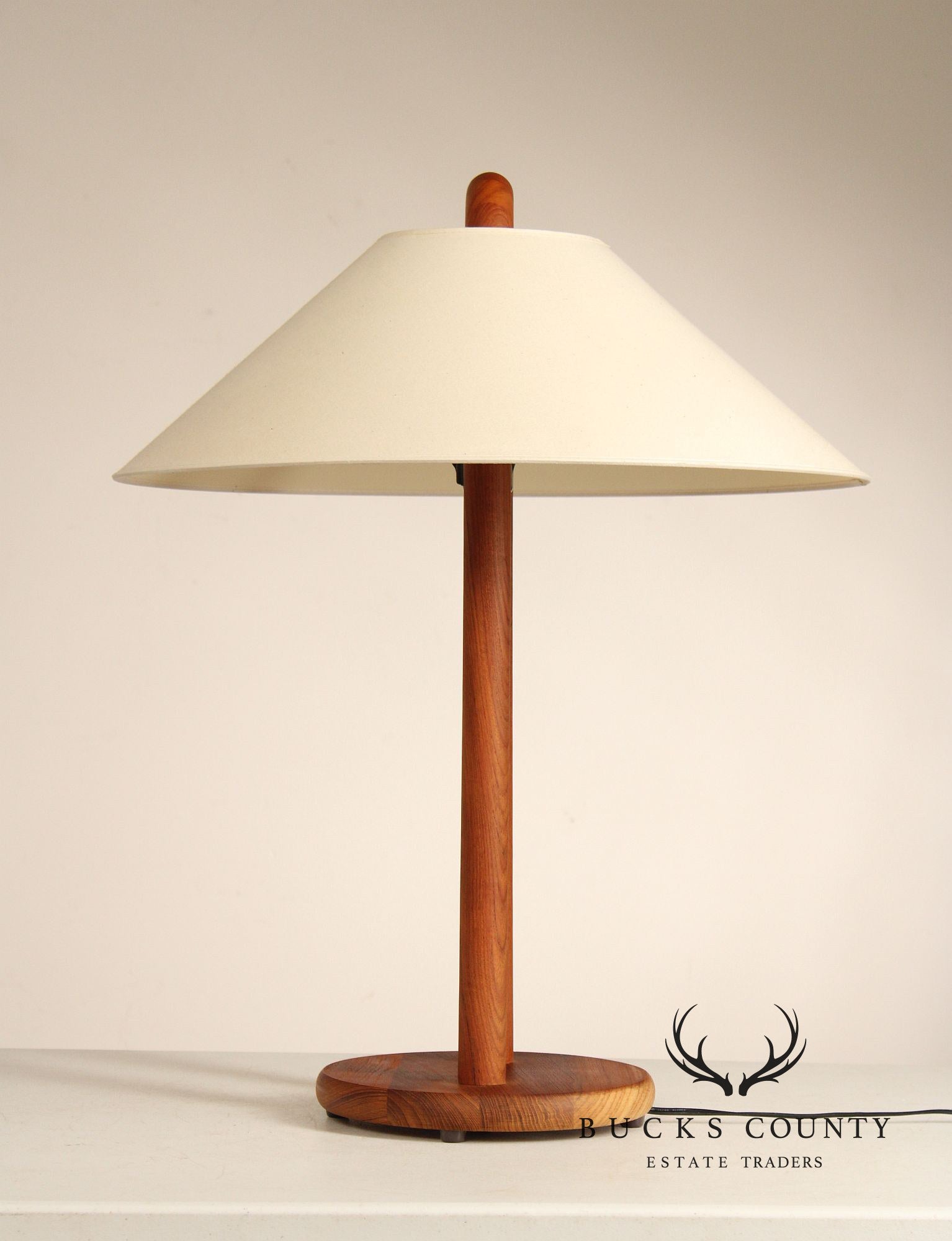 LYS Danish Modern Pair of Teak Table Lamps