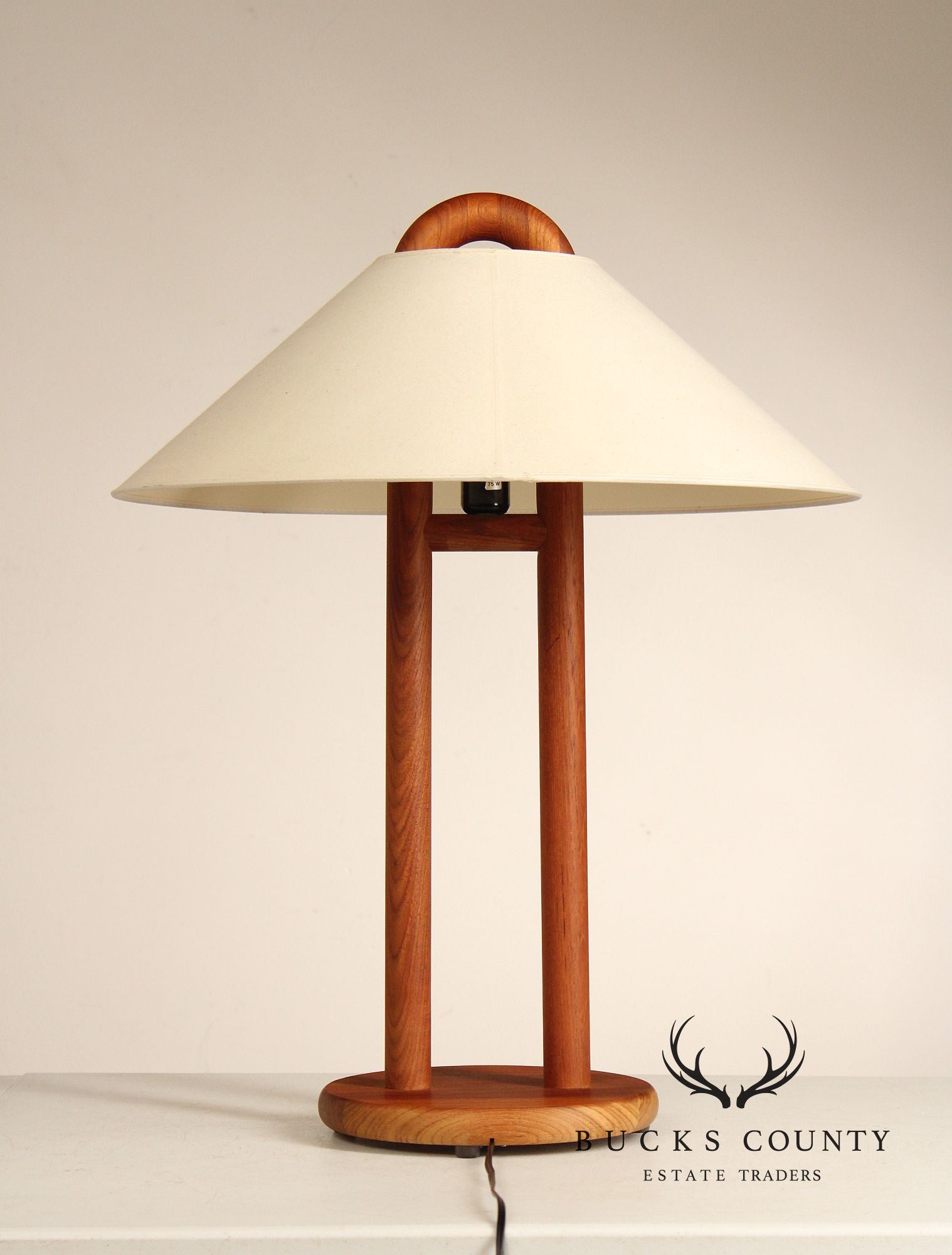 LYS Danish Modern Pair of Teak Table Lamps
