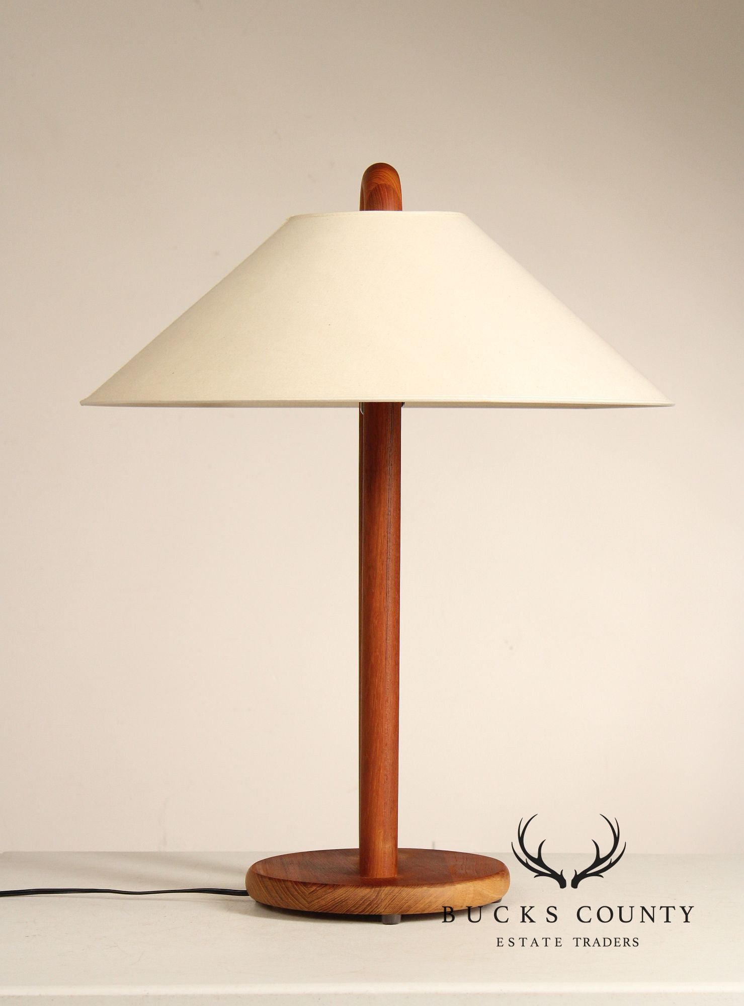 LYS Danish Modern Pair of Teak Table Lamps