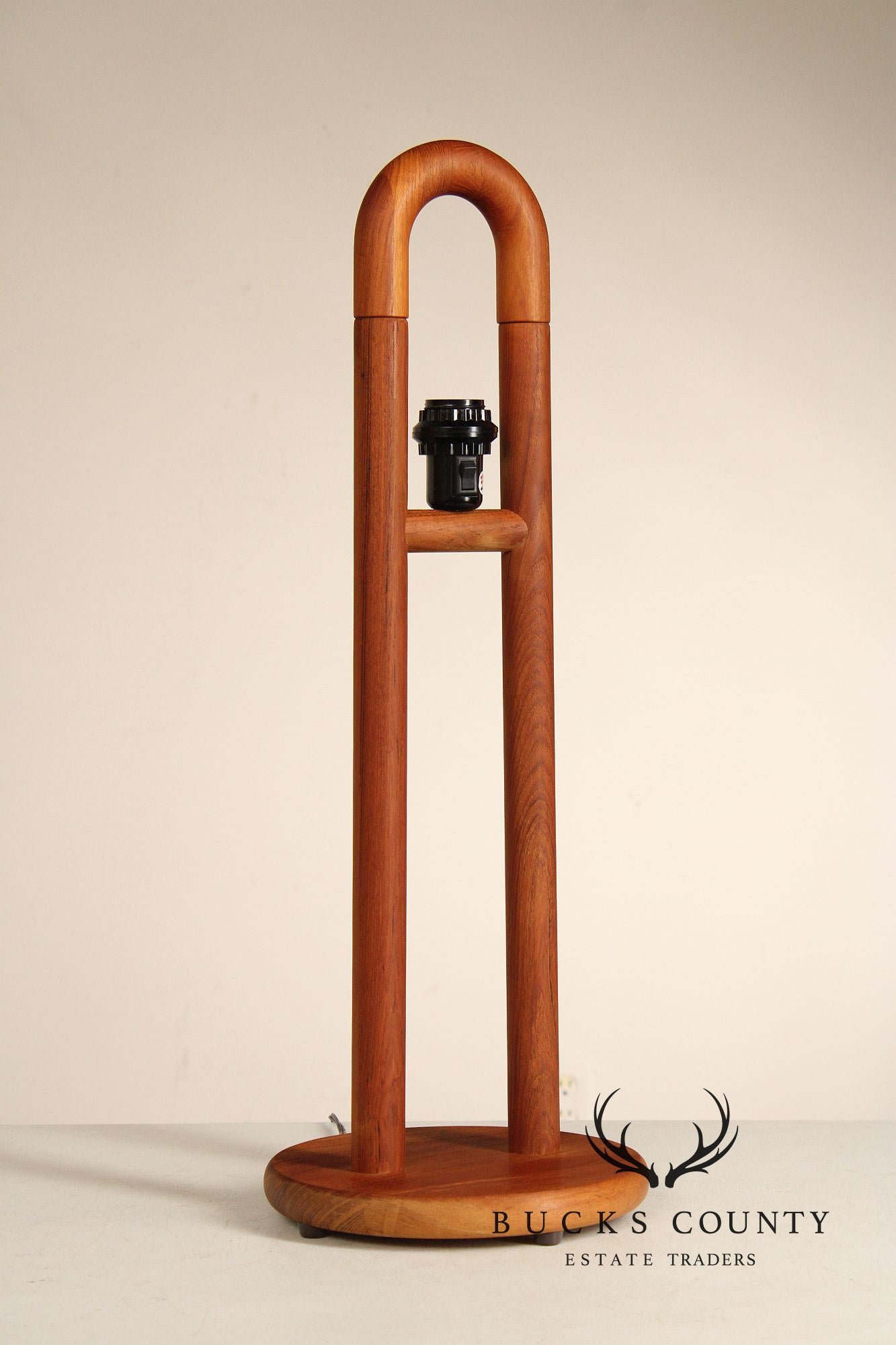 LYS Danish Modern Pair of Teak Table Lamps