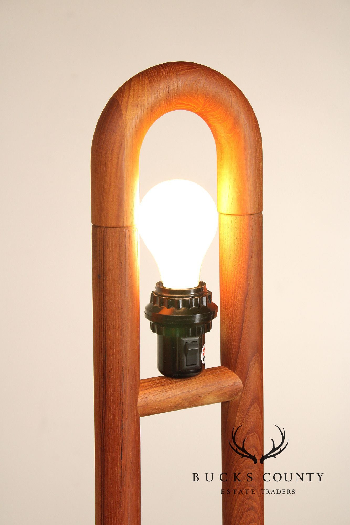 LYS Danish Modern Pair of Teak Table Lamps