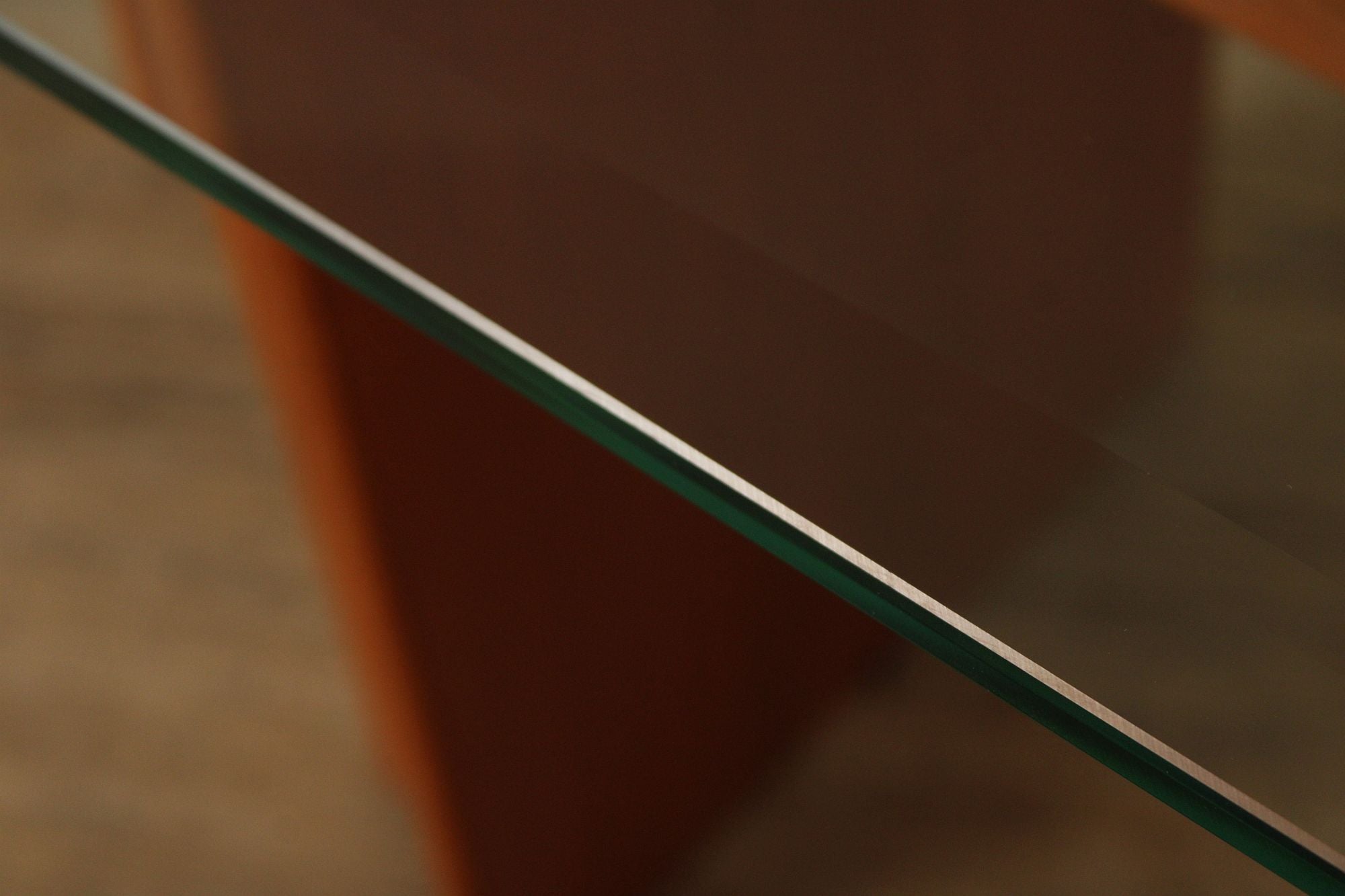 Danish Modern Glass Top Teak End Table