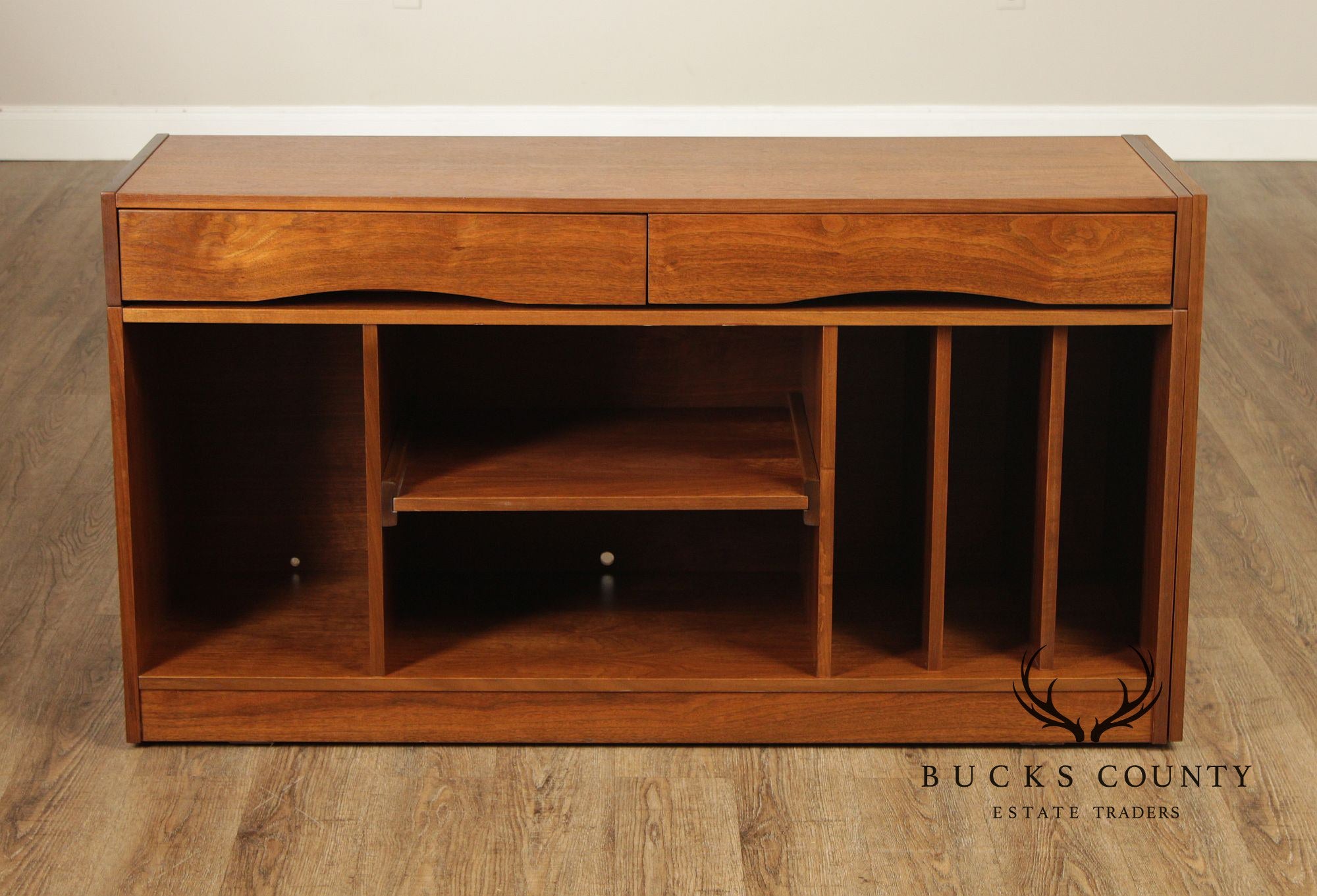 Mid Century Modern Expandable Walnut Credenza Sideboard