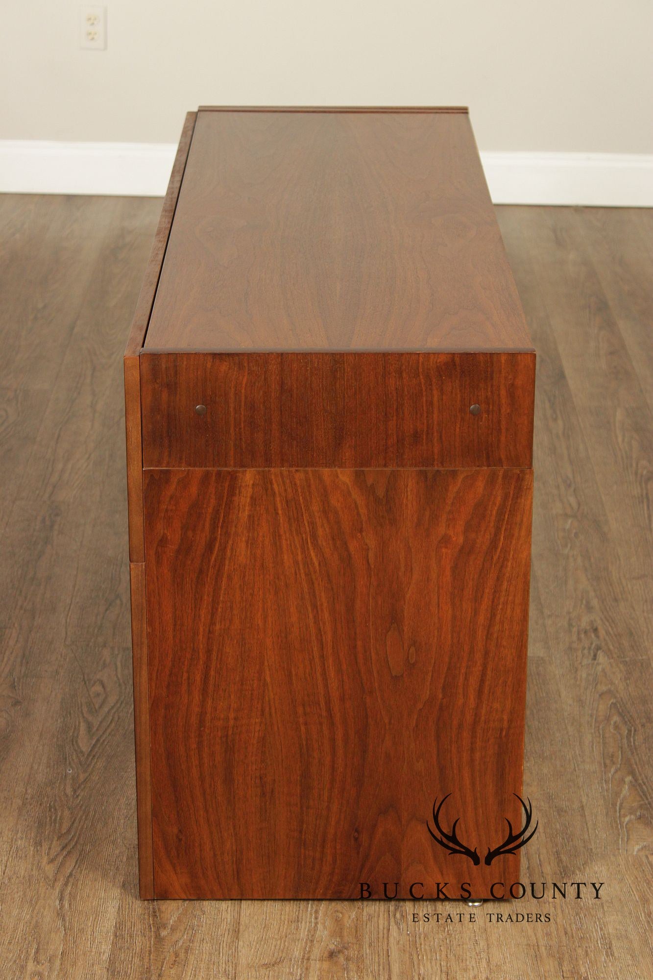 Mid Century Modern Expandable Walnut Credenza Sideboard