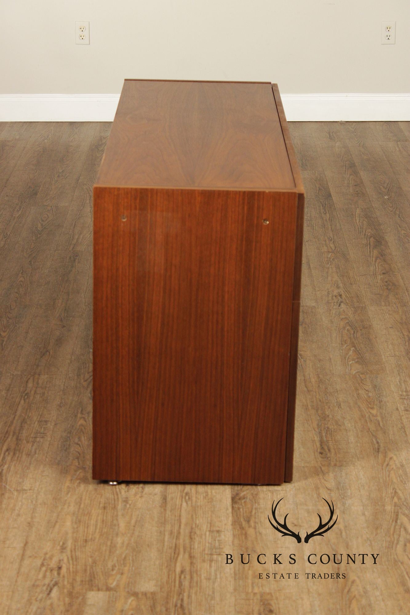 Mid Century Modern Expandable Walnut Credenza Sideboard