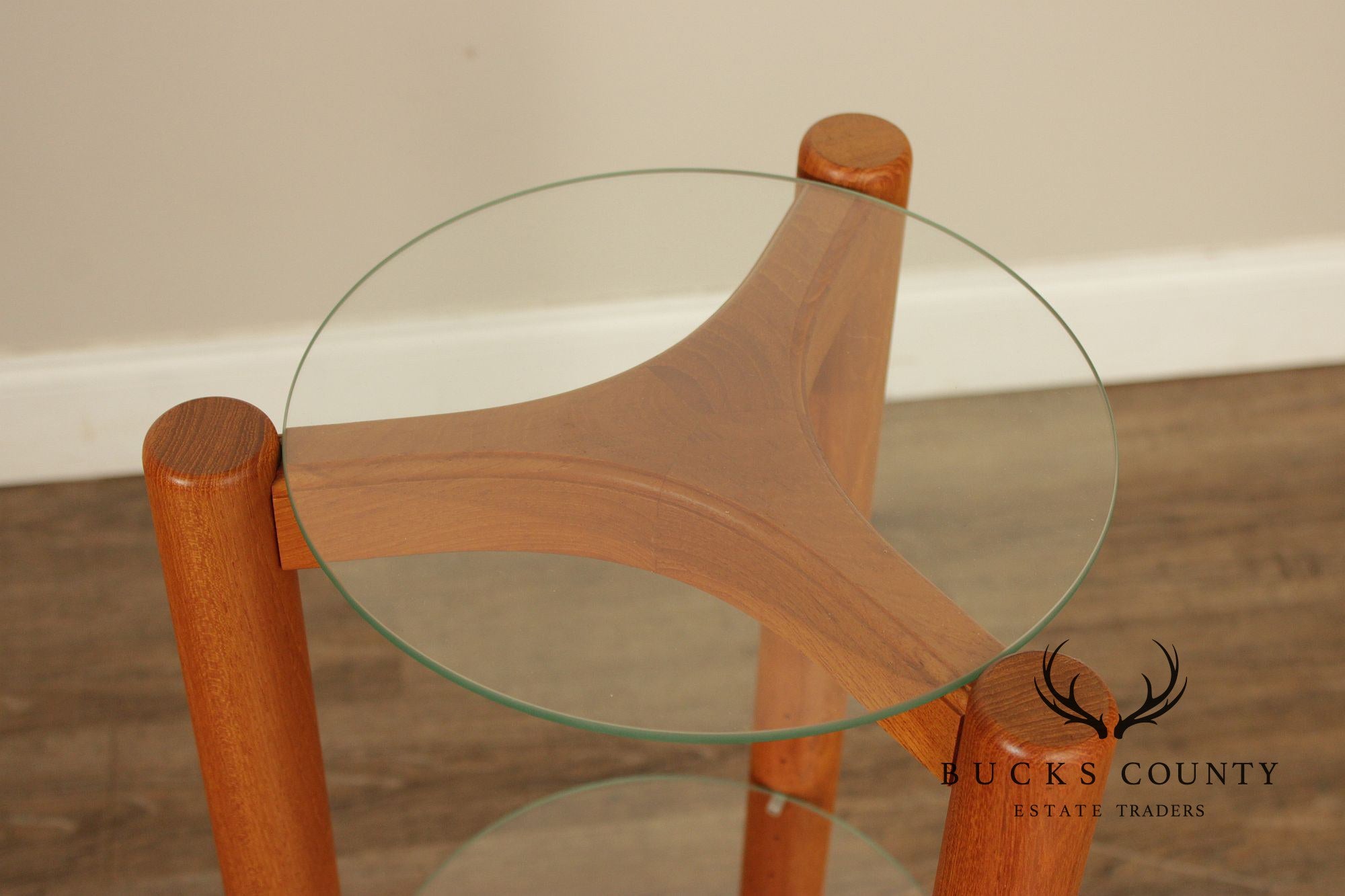 Lysgaard Mobler Danish Modern Pair of Teak Plant Stands